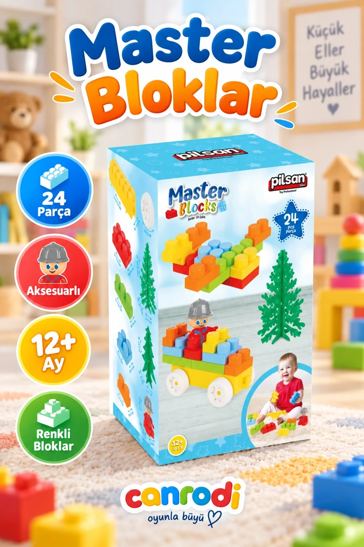 03 584-1010358401002 AKSESUARLI MASTER BLOKLAR 24 PARÇA