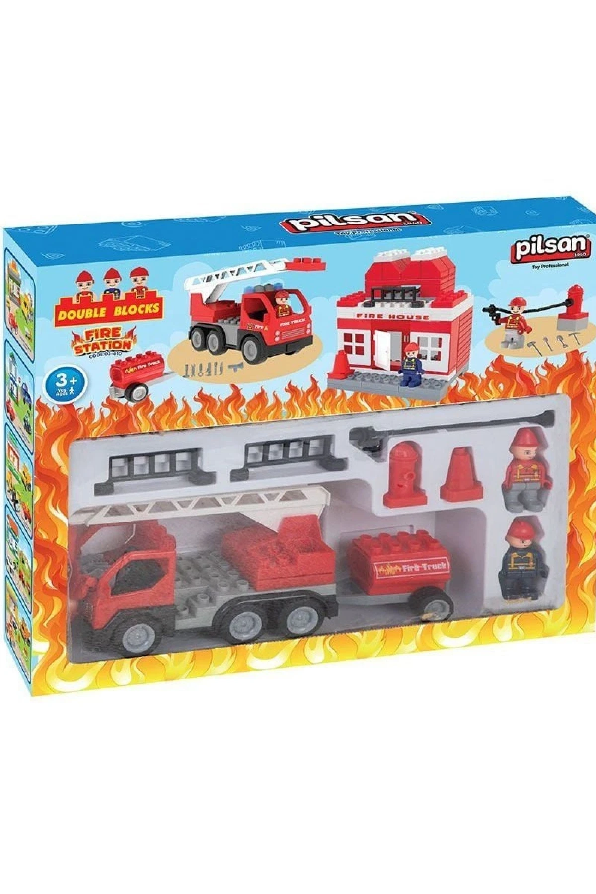 03 610 Double Blocks İtfaiye Seti -Pilsan