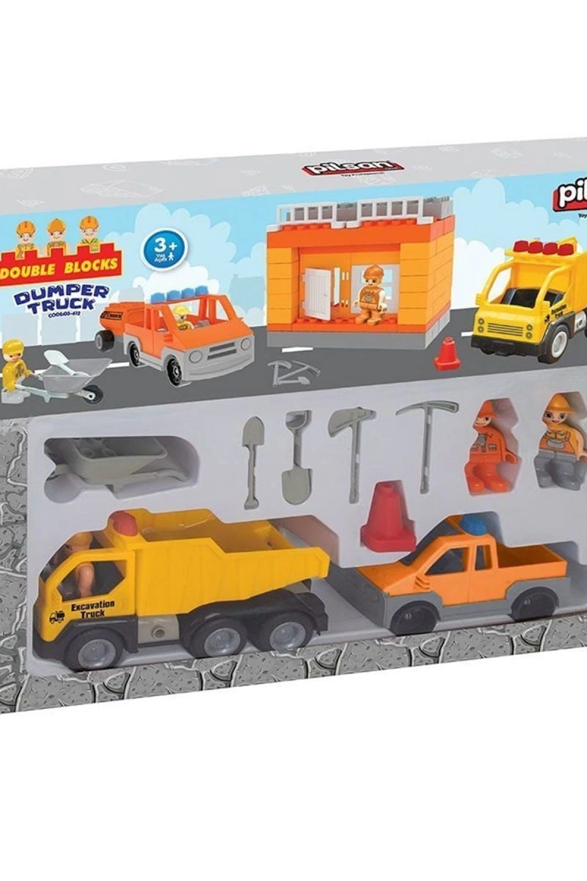 03 612 Double Blocks İnşaat Seti -Pilsan