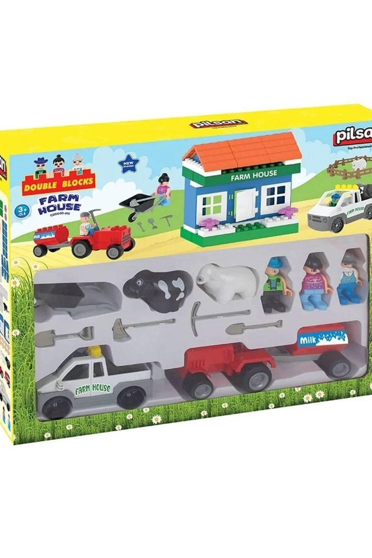 03 615 Double Blocks Çiftlik Seti -Pilsan