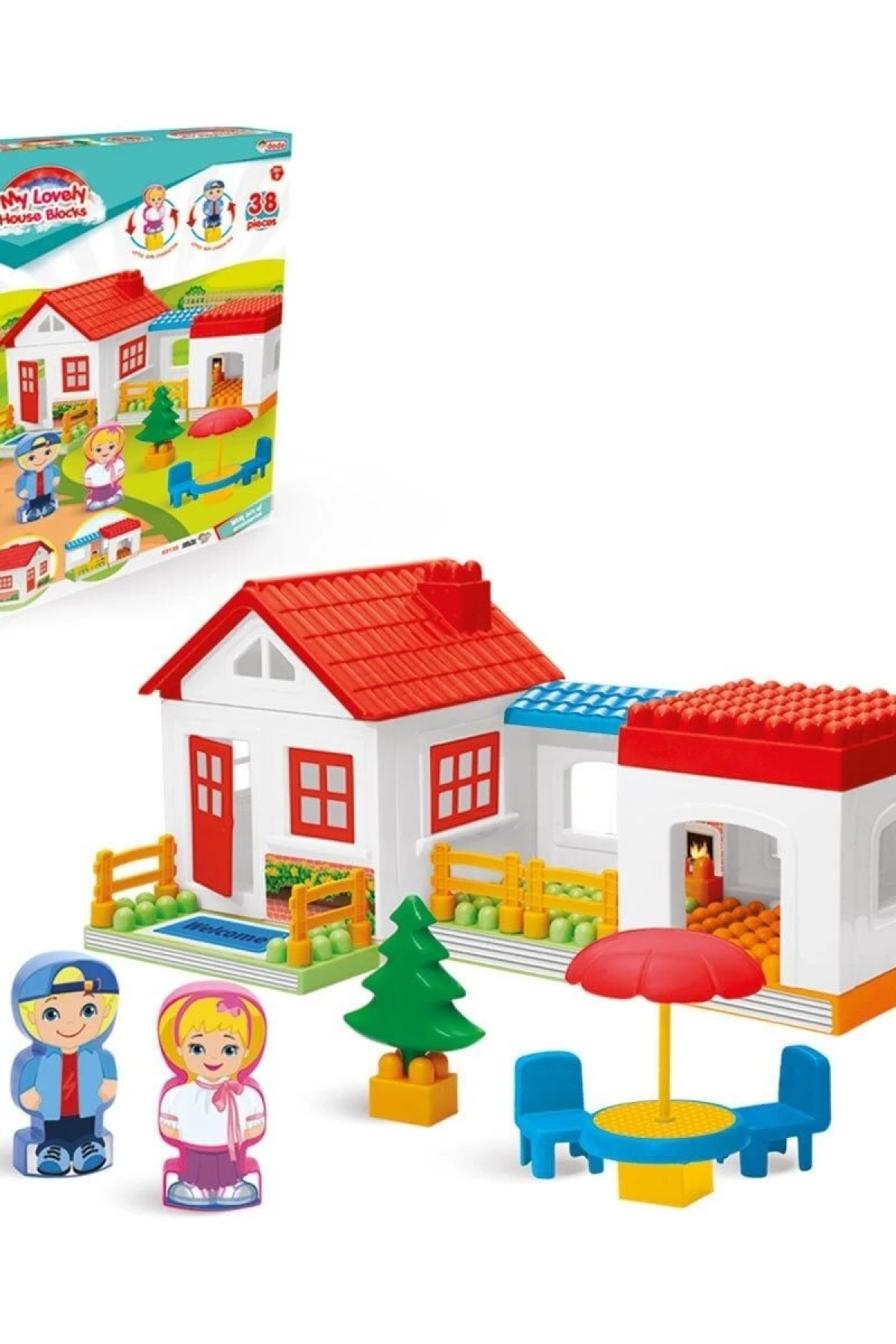 03135 TEK KATLI EV BLOKLAR 36 PARÇA