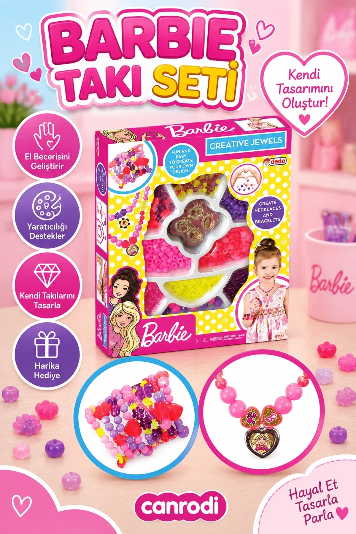 03181 BARBIE TAKI SETİ TEKLİ KUTU