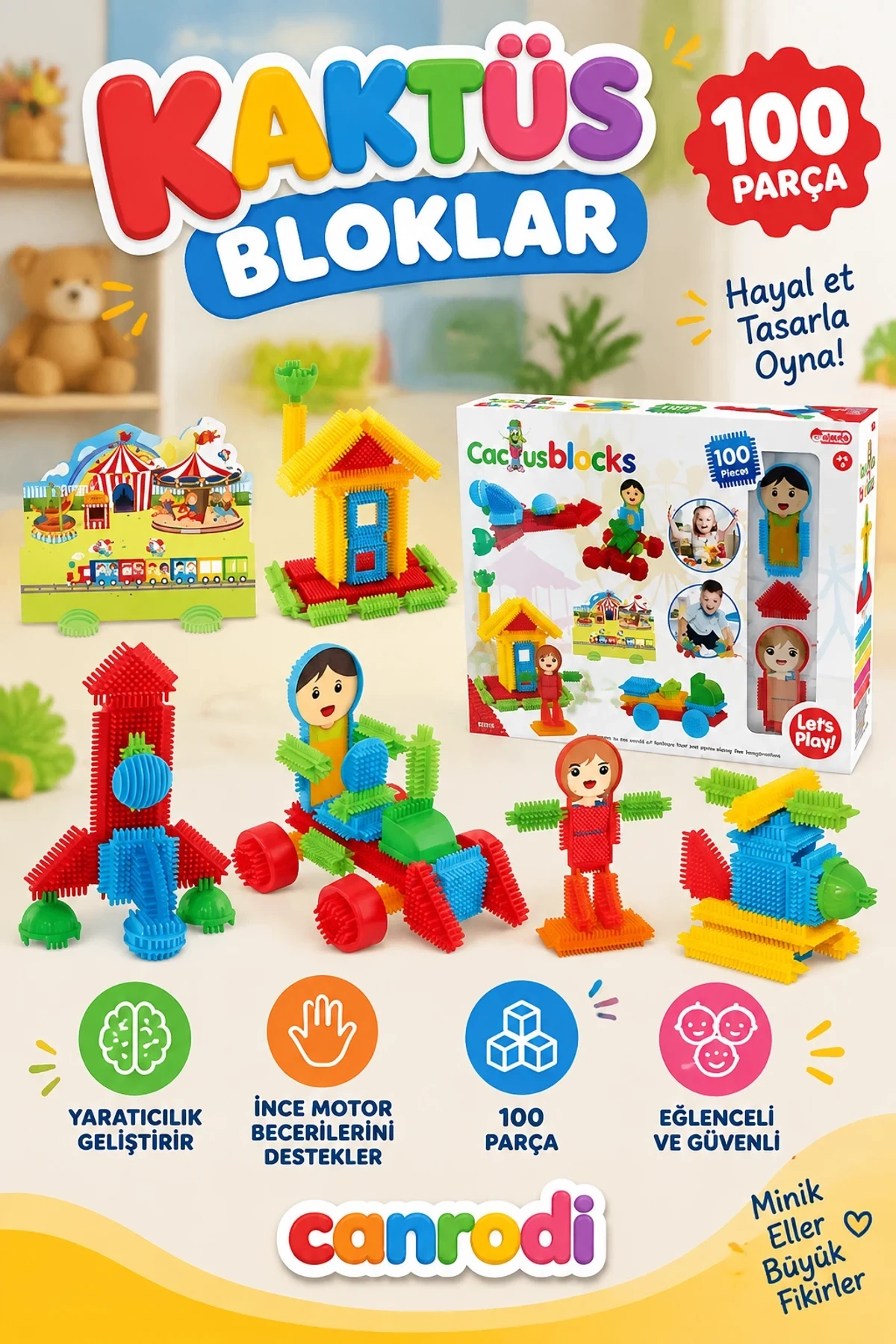 03315 KAKTÜS BLOKLAR 100 PRÇ
