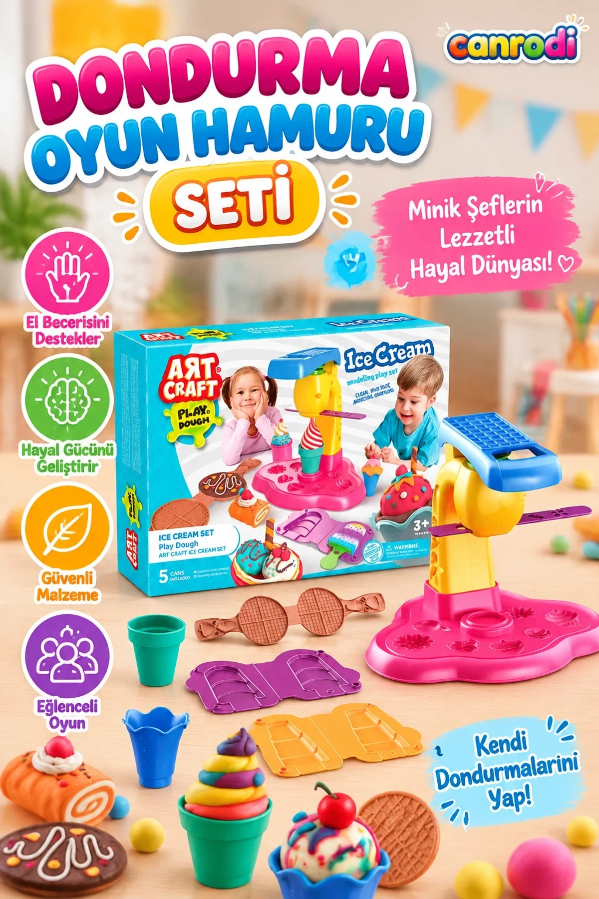 03489 DONDURMA OYUN HAMURU SET