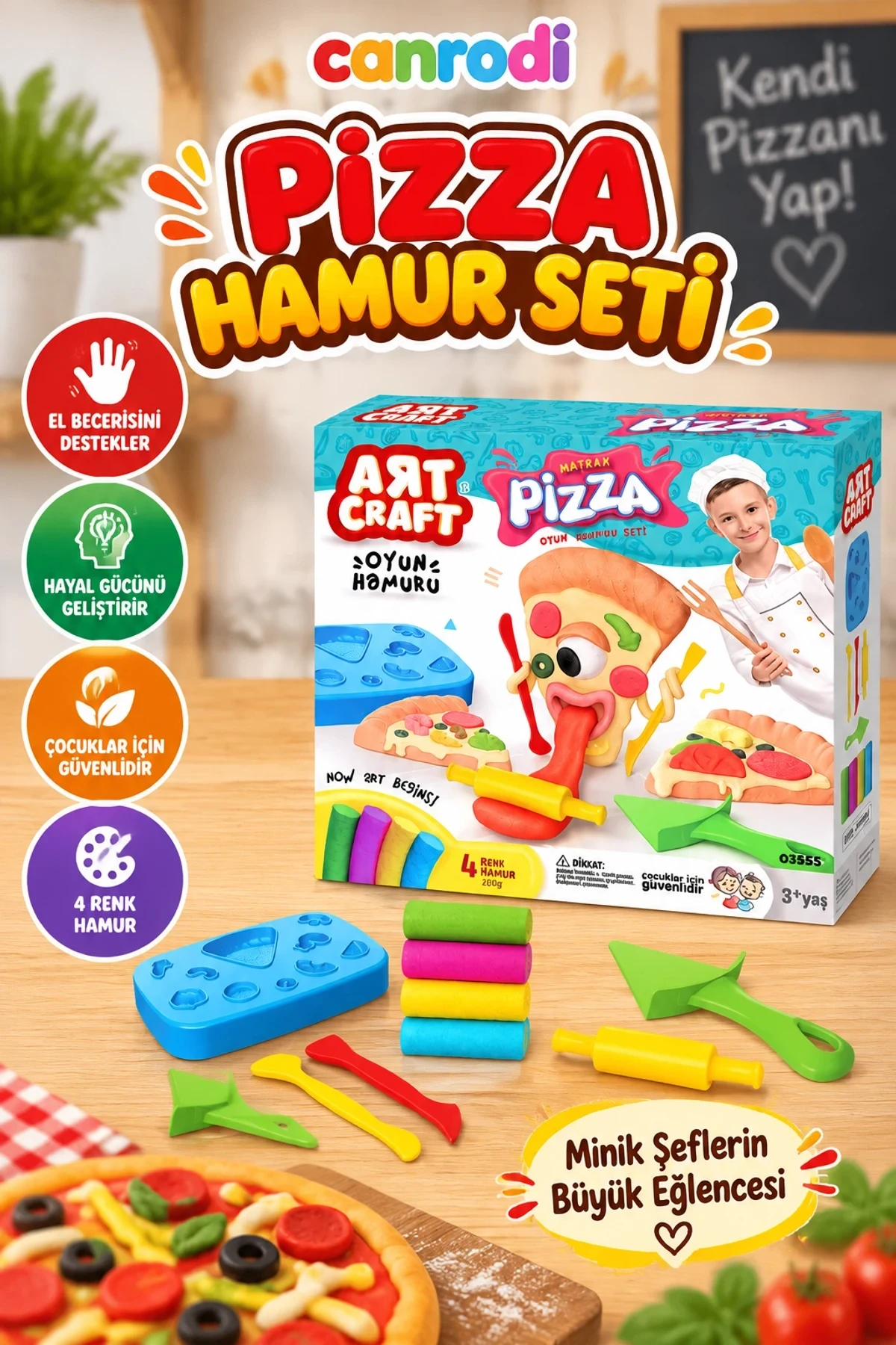 03555 PİZZA HAMUR SET 200GR