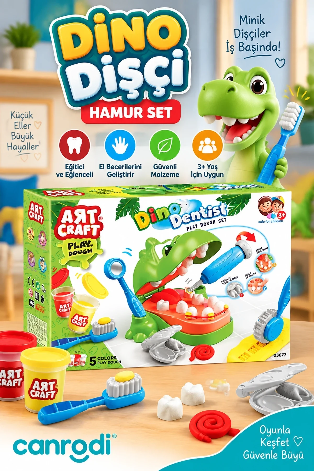 03677 DİNO DİŞÇİ HAMUR SET