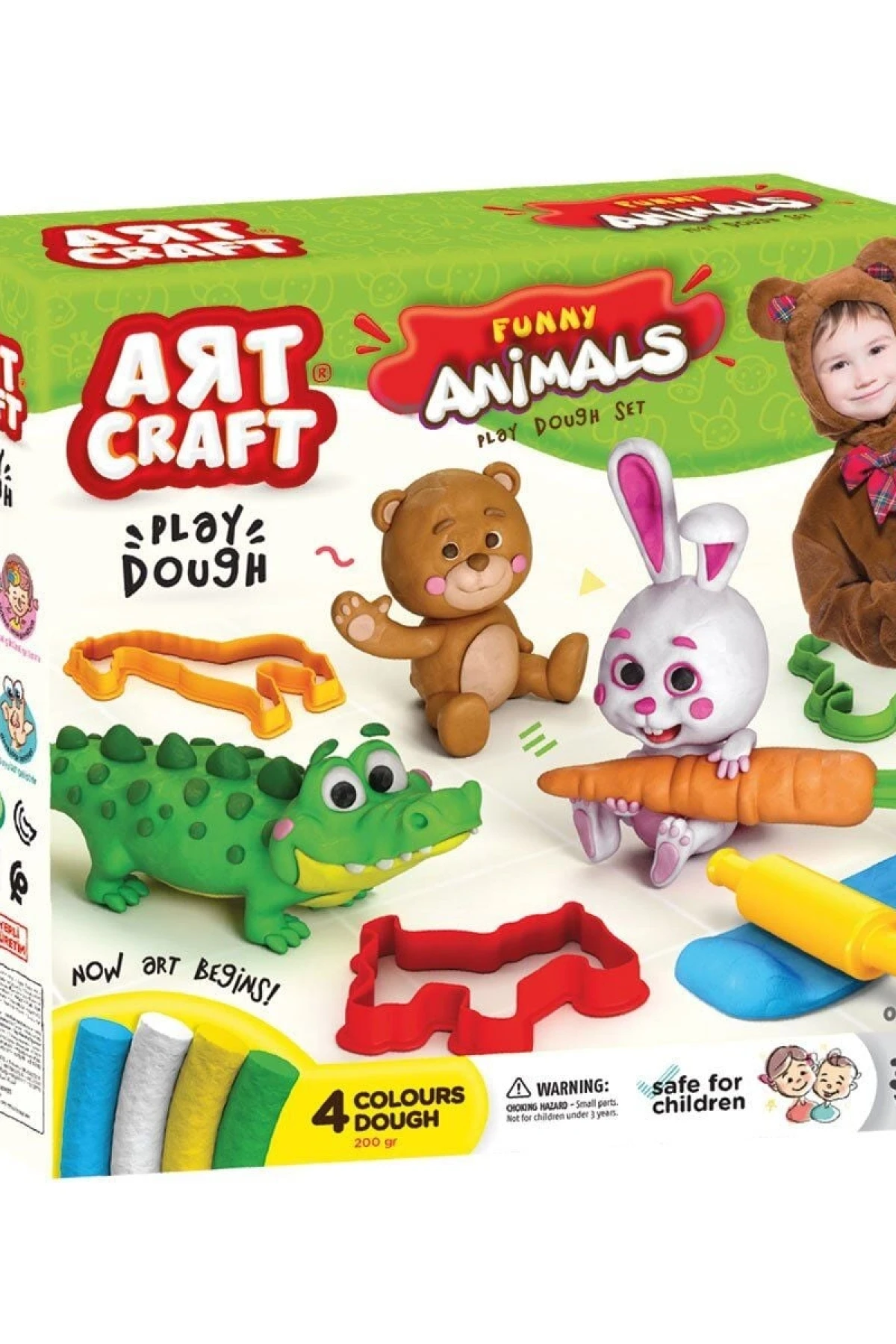 03697 Art Craft Eğlenceli Hayvanlar Hamur Set 200 gr