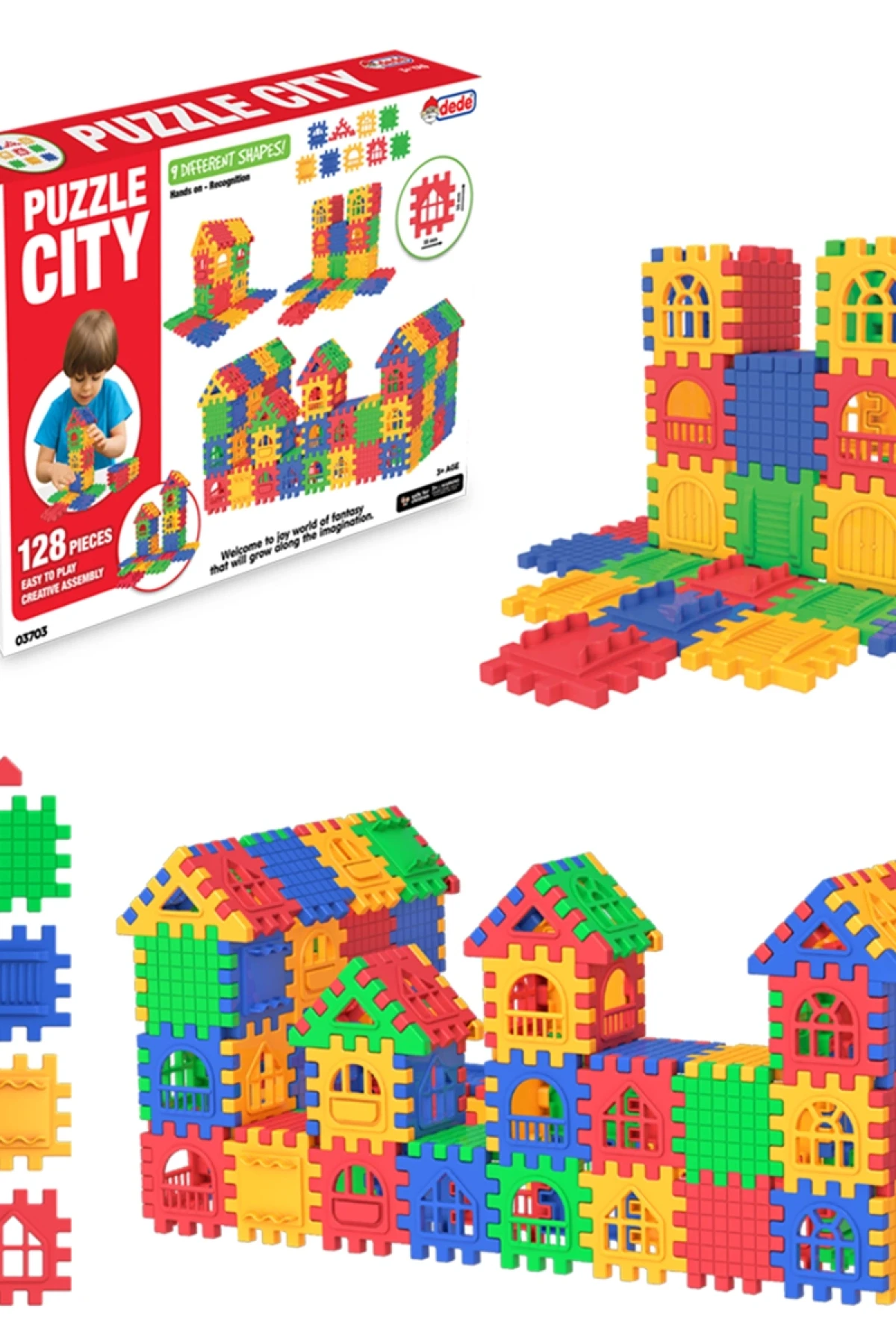 03703 Puzzle City 128 Parça -Dede