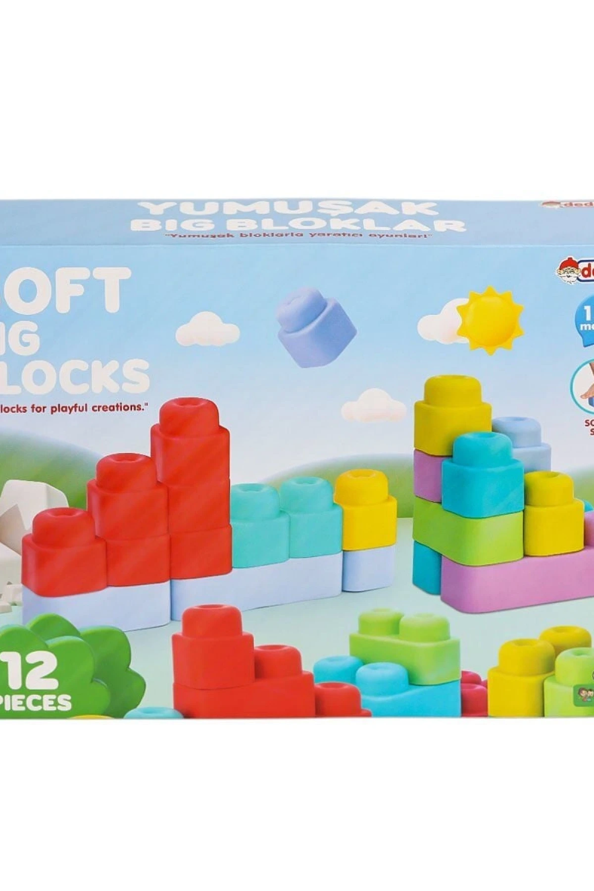 04005 Yumuşak Big Bloklar 12 Parça -Dede