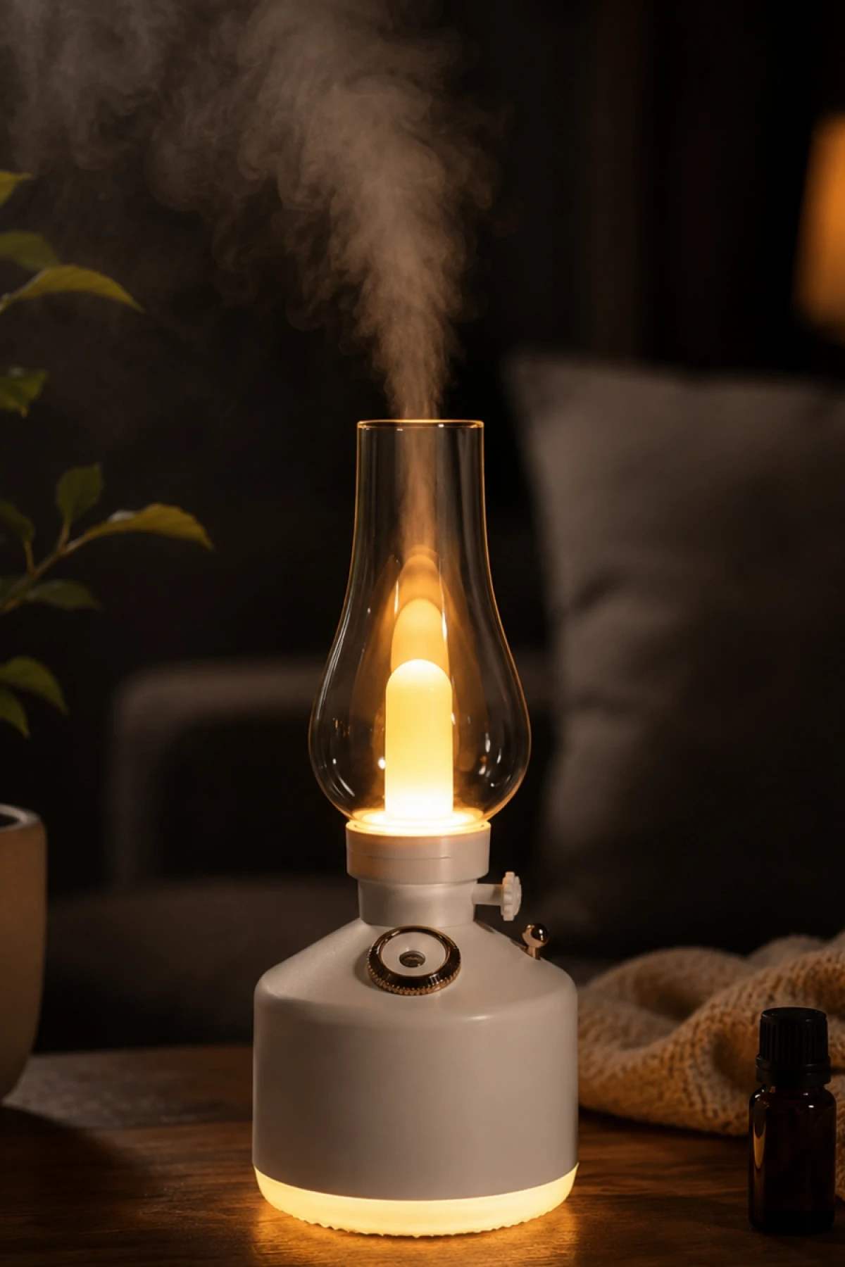 Vintage Tasarımlı 0621 Aroma Difüzörü ve Hava Nemlendirici – 280 ml, LED Işıklı, 1200 mAh