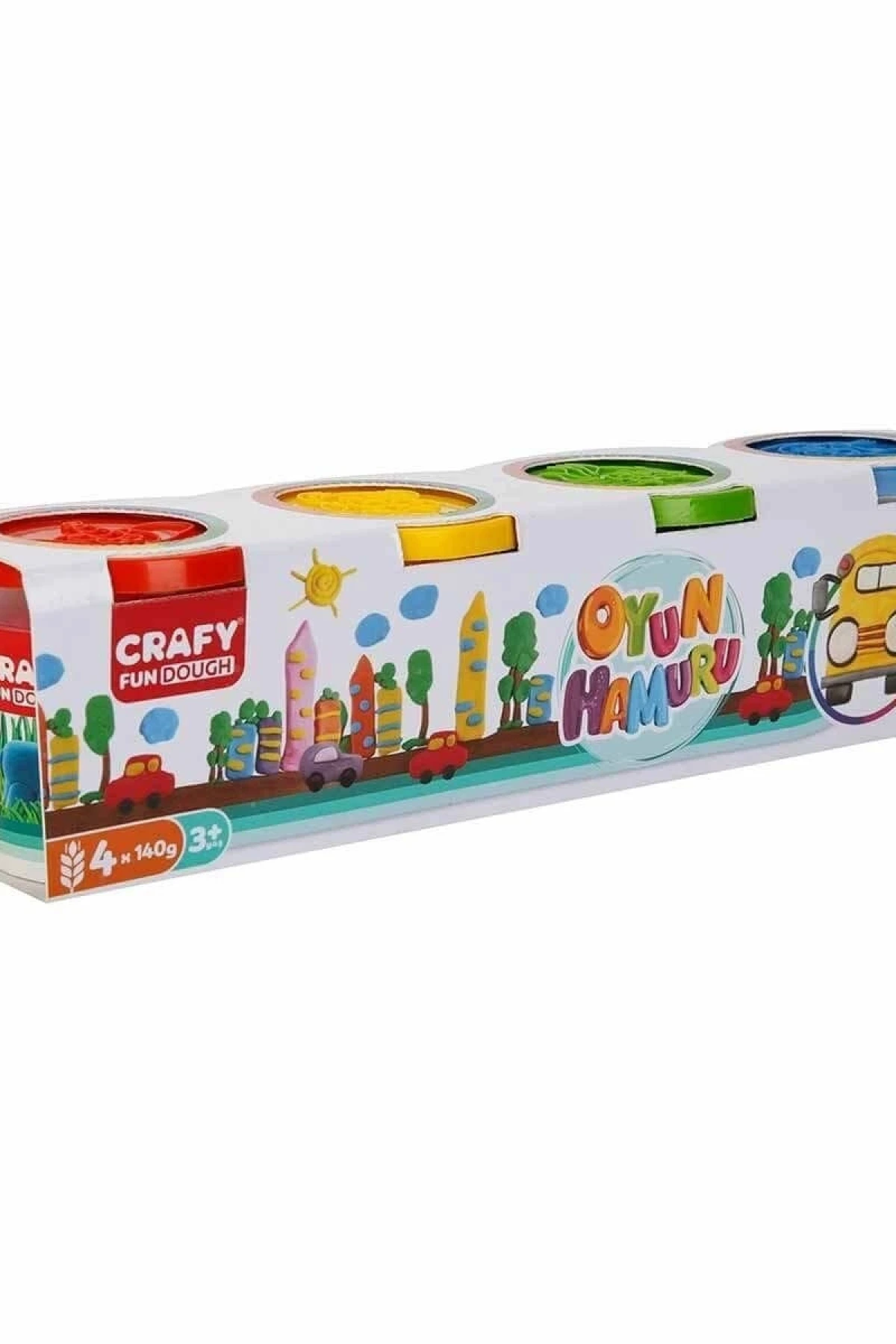 0915 Crafy 4lü Oyun Hamuru 560 gr.