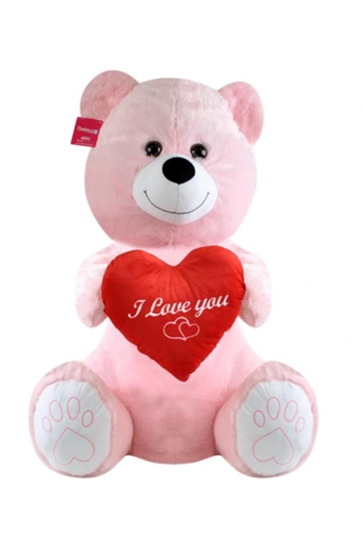 1028P Oturan Sevimli Ayı Pembe 80 cm