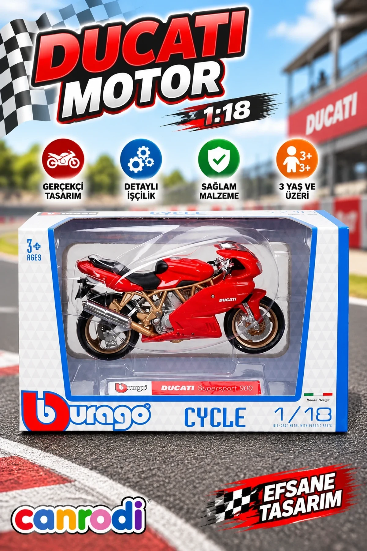 1051030 1:18 Ducati Motor -canrodi