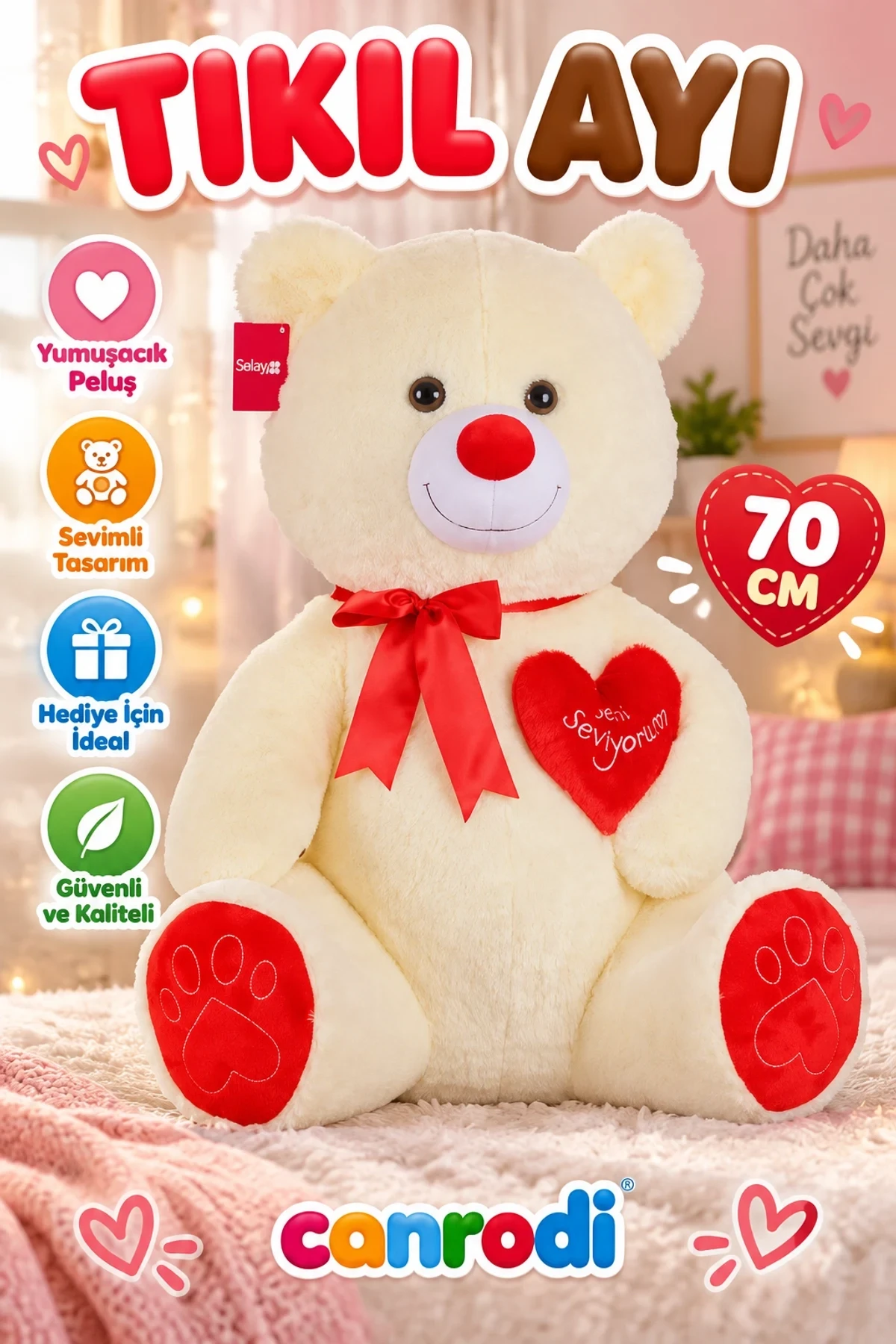 1054 TIKIL AYI 70 CM EKRU