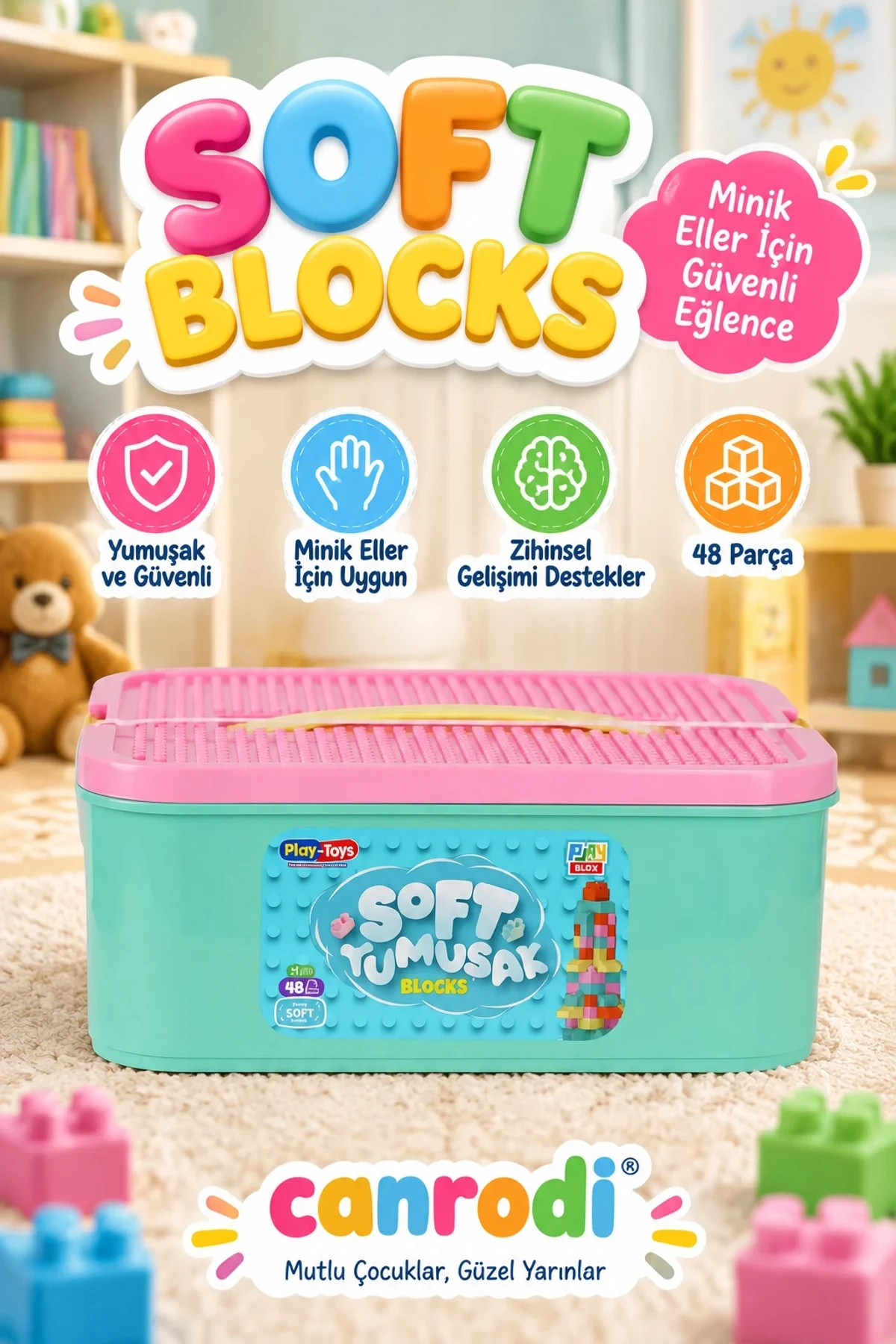 1185 PLAYTOYS SOFT BLOCKS