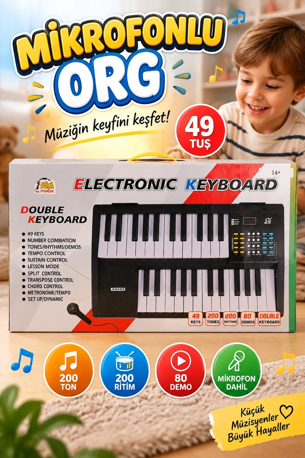 13758-MQ-24902 MİKROFONLU ORG
