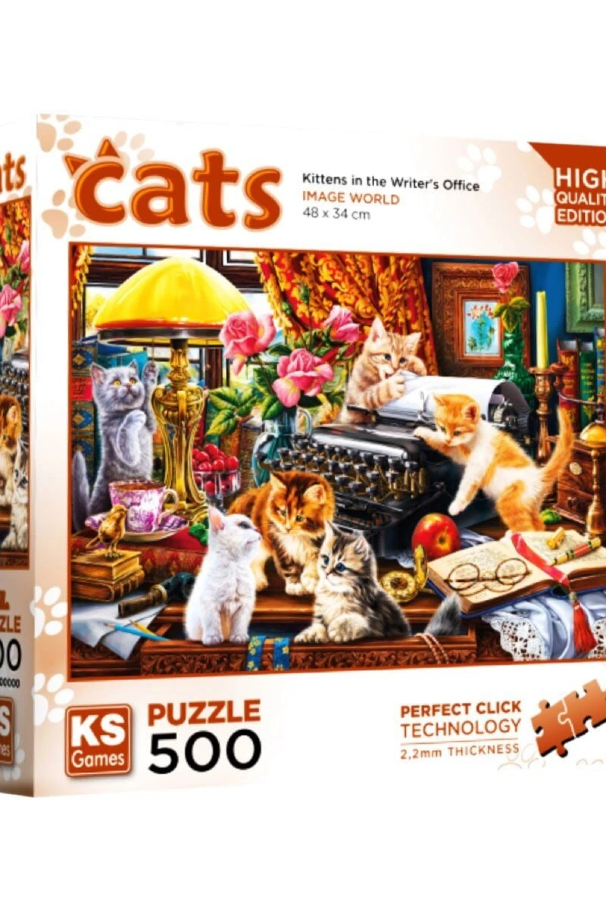 20052 Kittens in the Writer’s Office 500 Parça Puzzle