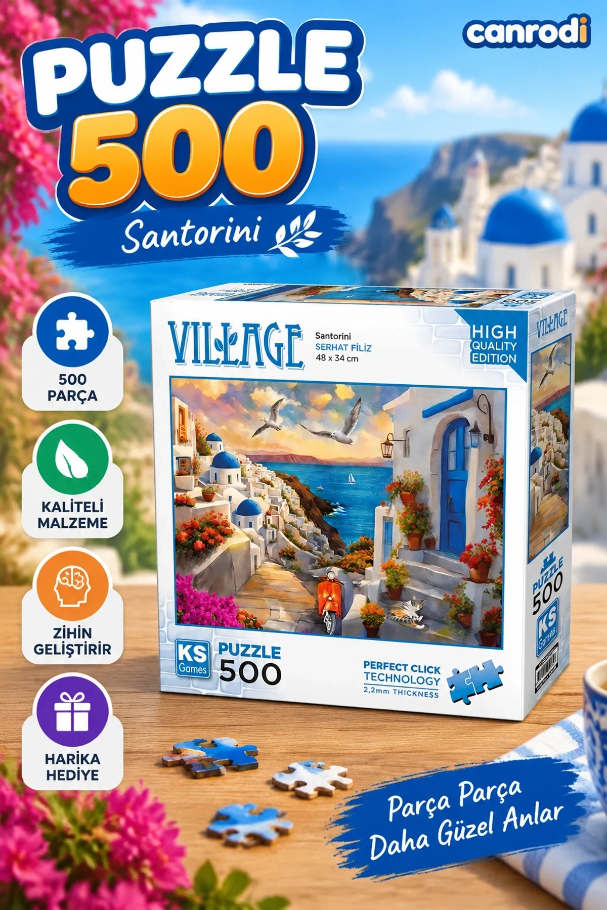 20074 PUZZLE 500 Santorini