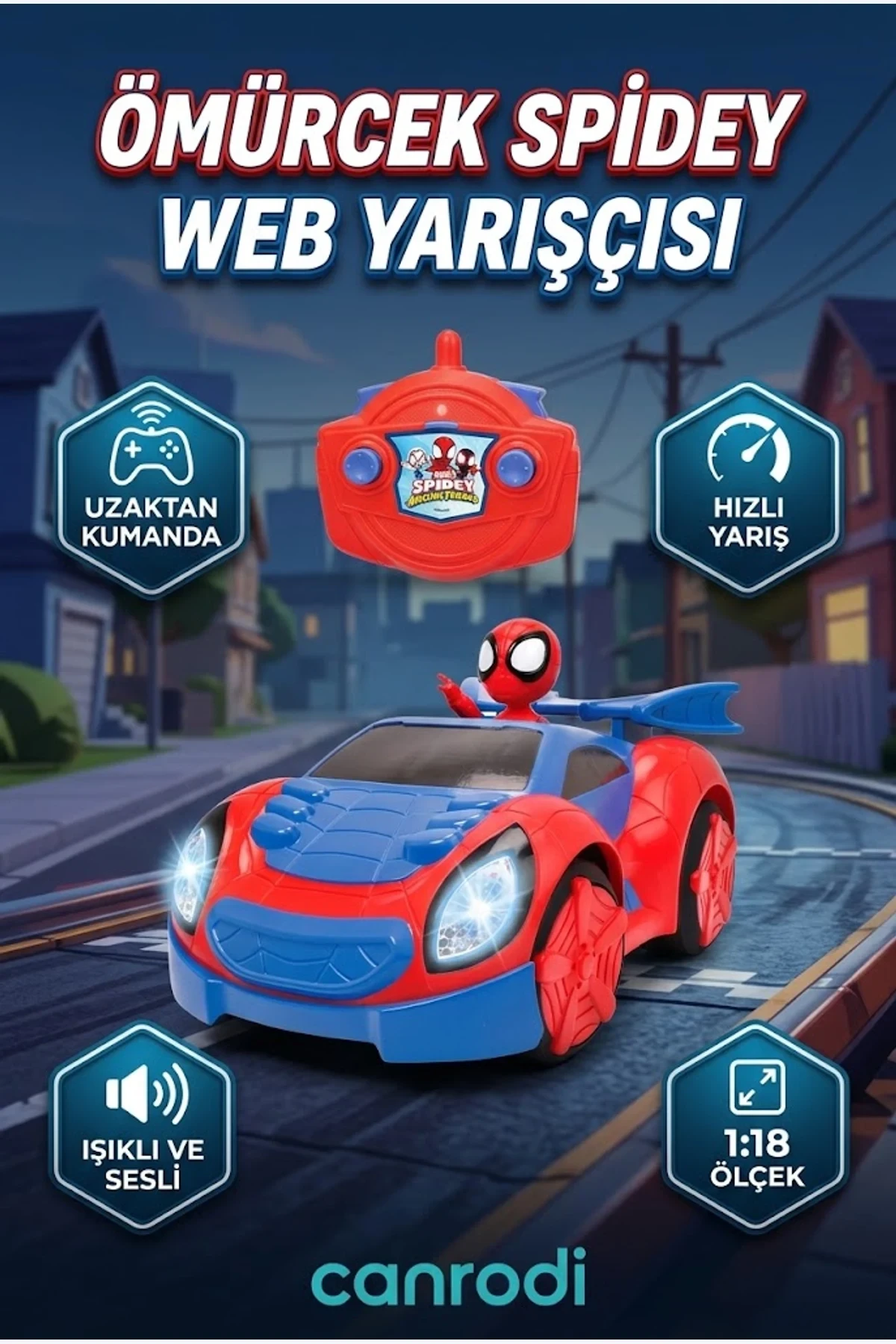 203225000 RC SPİDEY WEB RACER 1 18