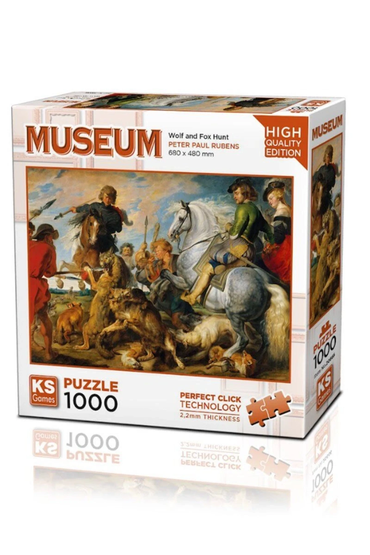 20666 Wolf And Fox Hunt 1000 Parça Puzzle -KS Puzzle