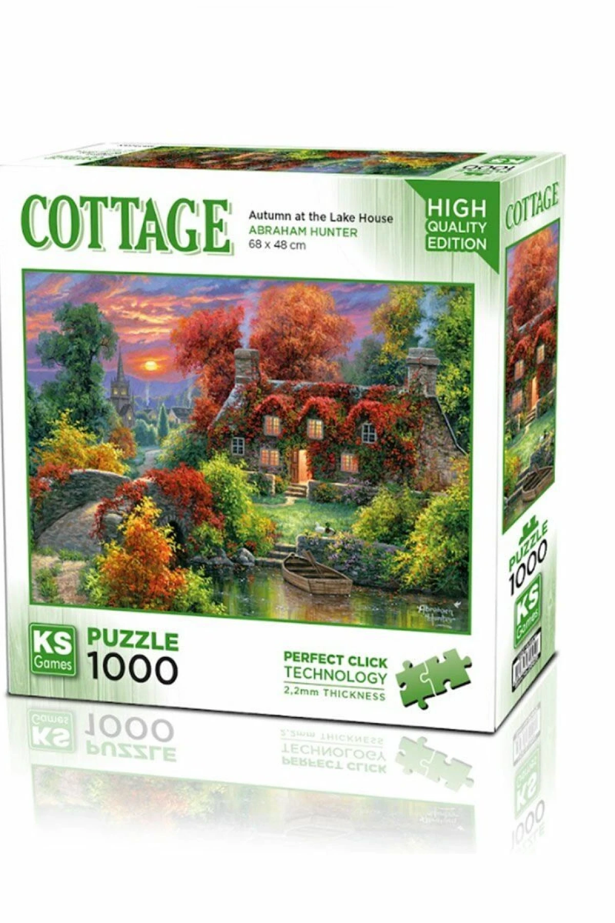 20672 Göl Evinde Sonbahar 1000 Parça Puzzle -KS Puzzle