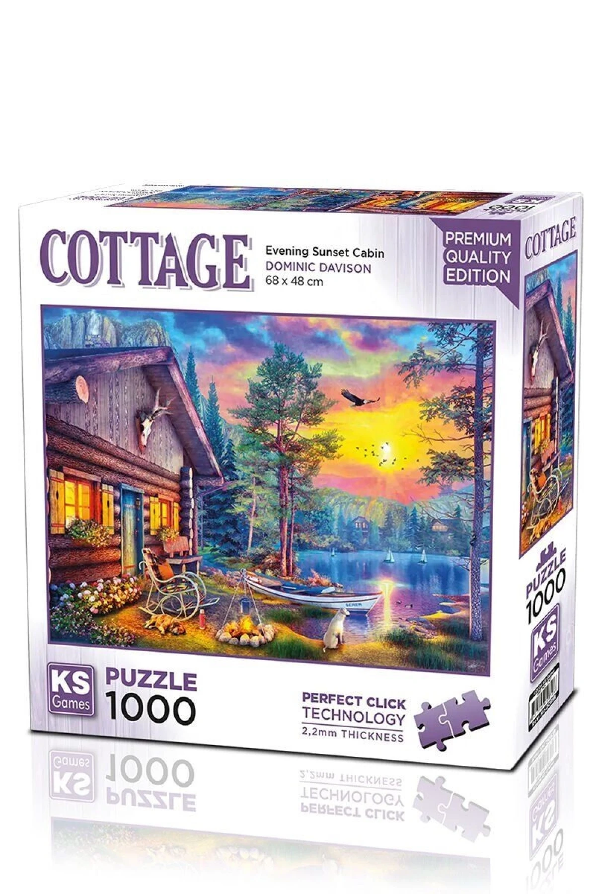 20818 PUZZLE 1000 Evening Sunset Cabin