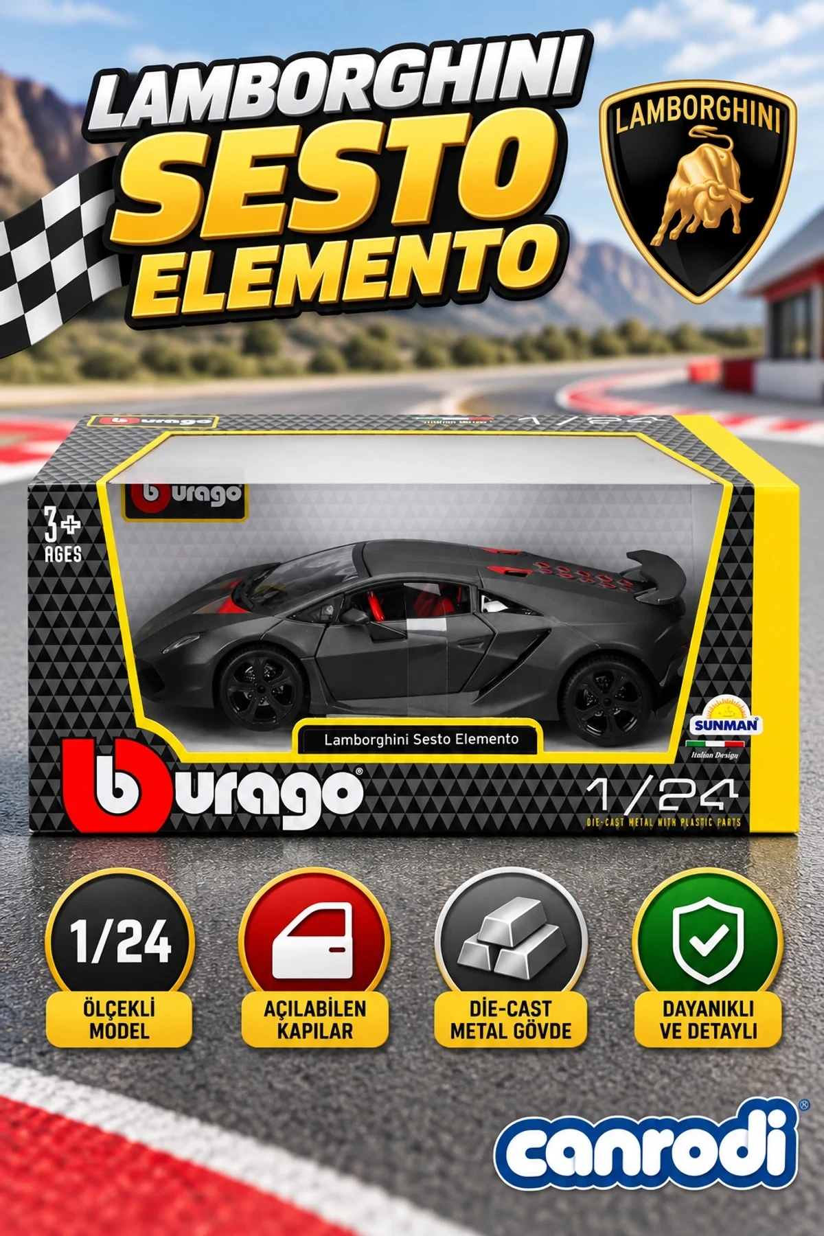 21061 1:24 Lamborghini Sesto Elemento -canrodi