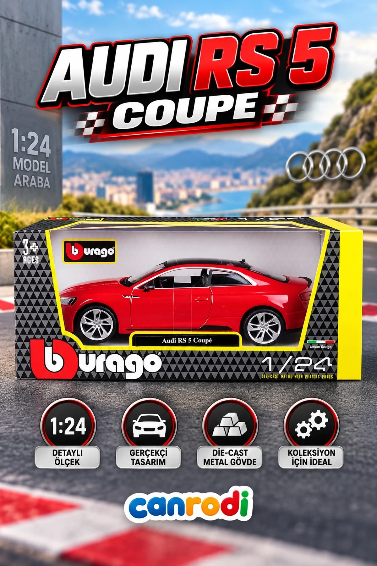 21090 Burago 1:24 Audi RS 5 Coupe Model Araba