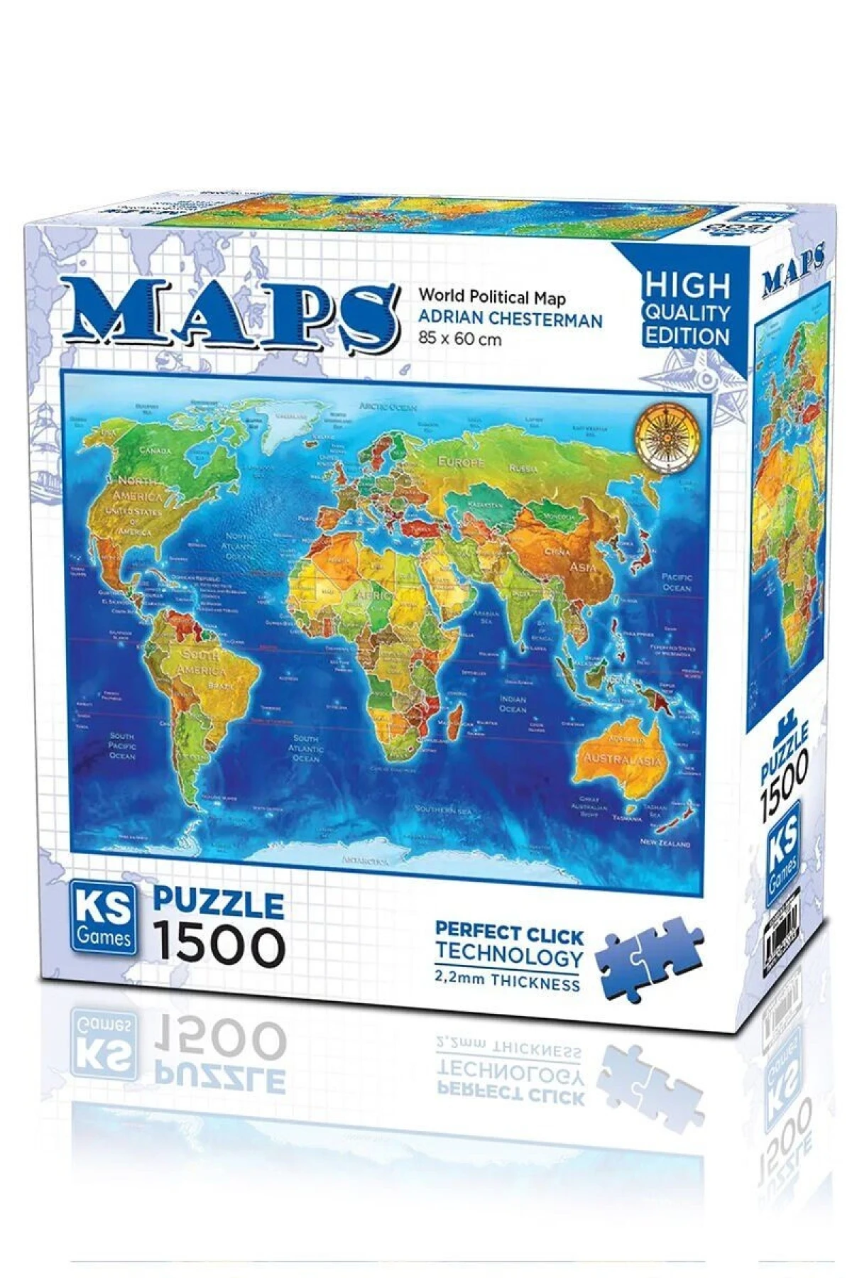 22043 PUZZLE 1500 World Political Map