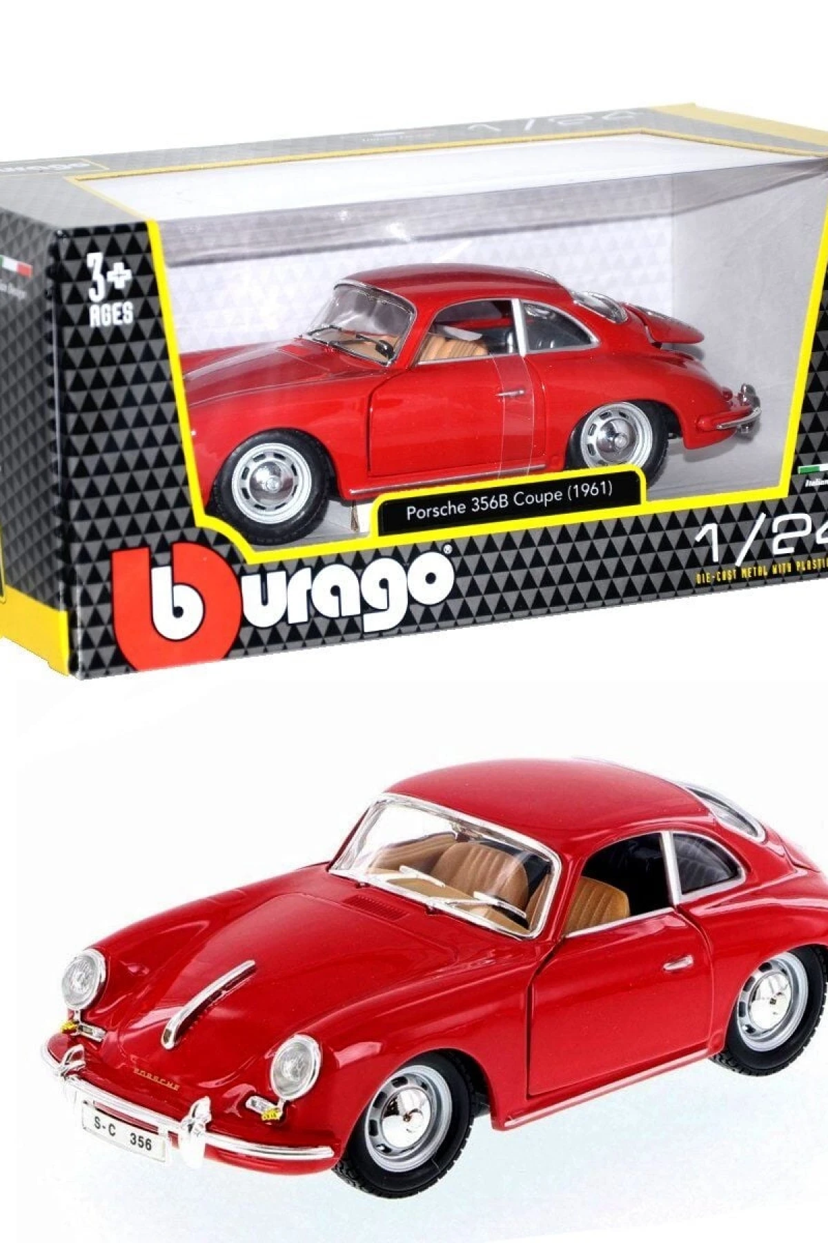 22079 1:24 Porsche 356B Coupe 1961 Araba