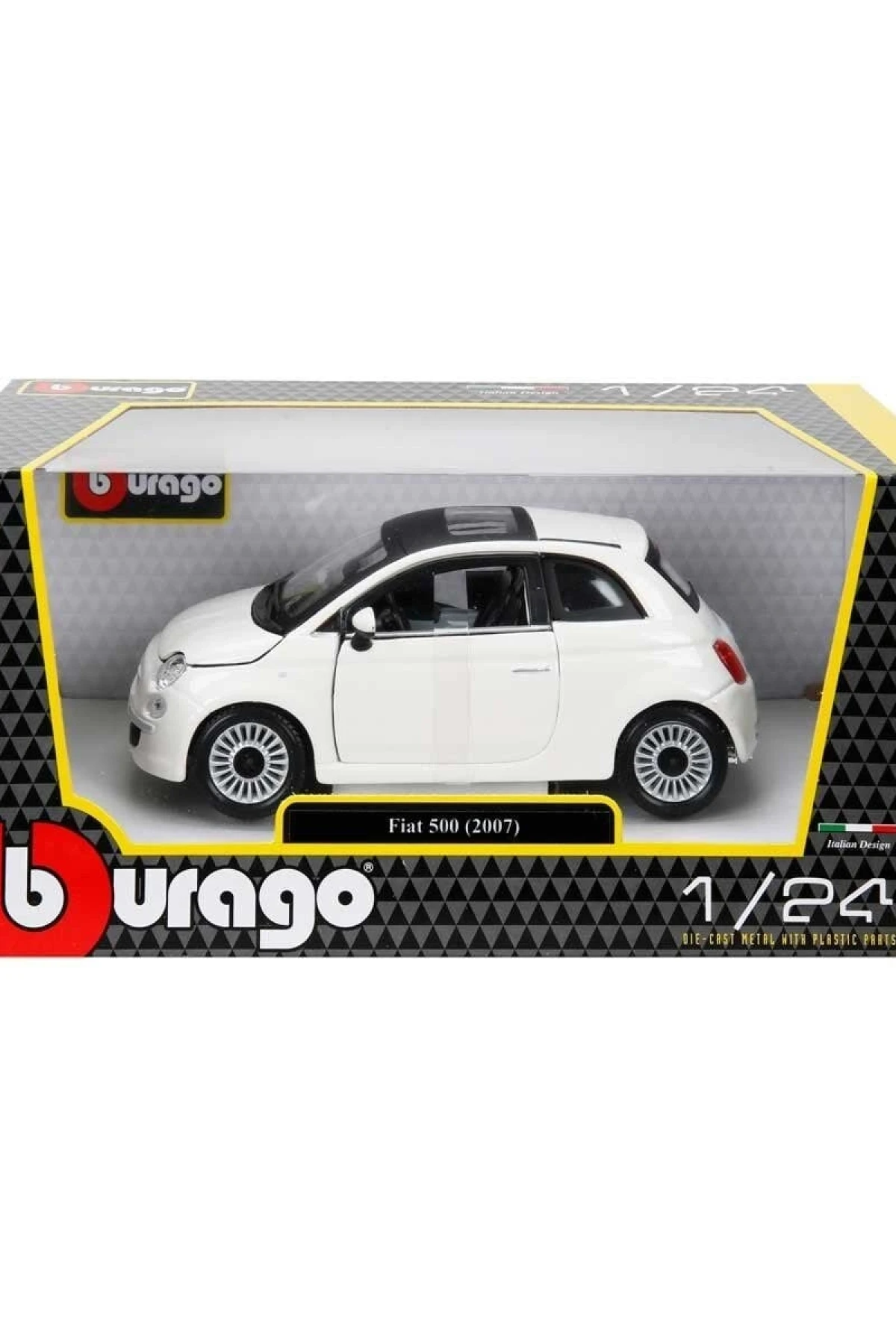 22106 Burago 1:24 Fiat 500 2007 Model Araba