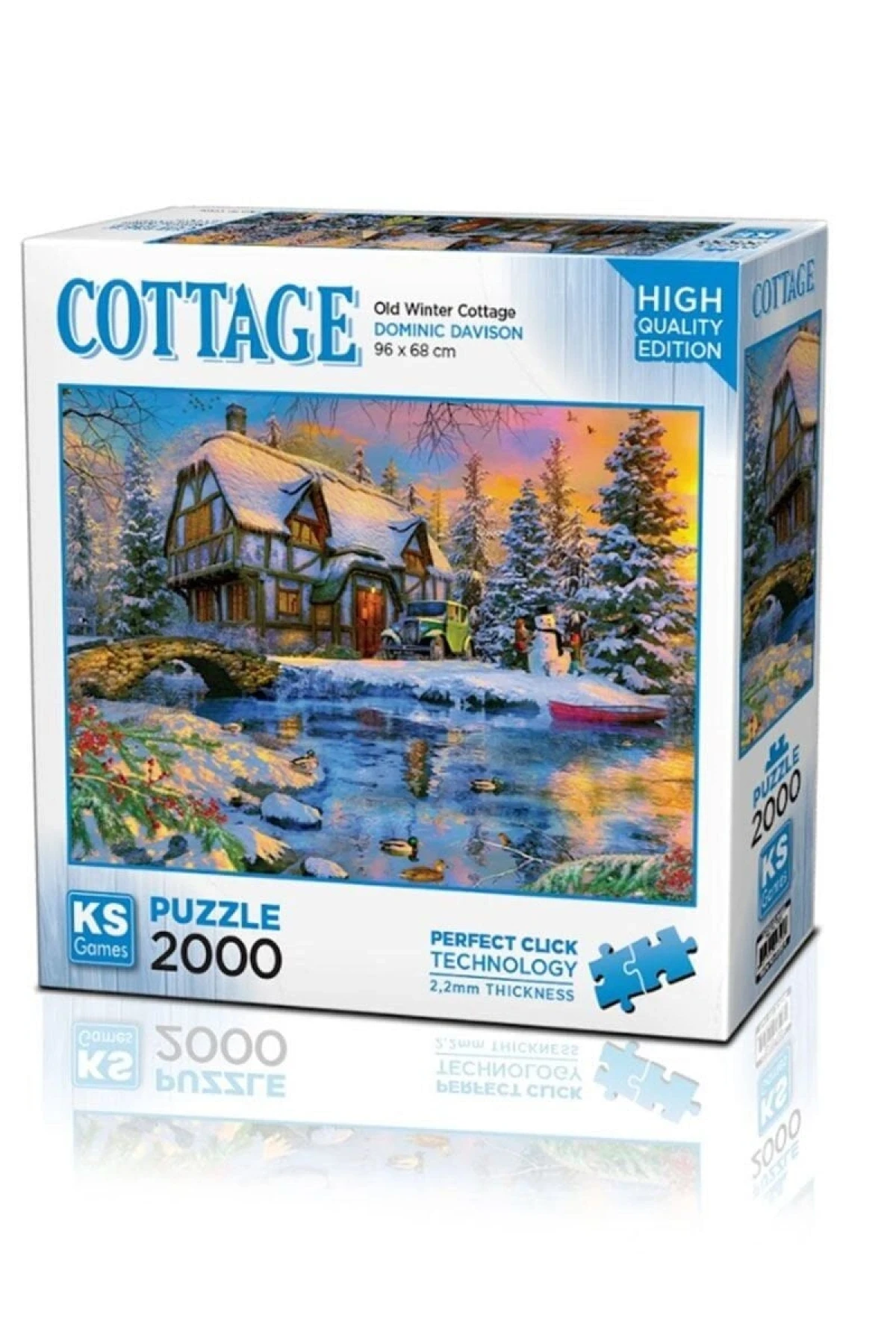 22526 Old Winter Cottage 2000 Parça Puzzle -KS Puzzle