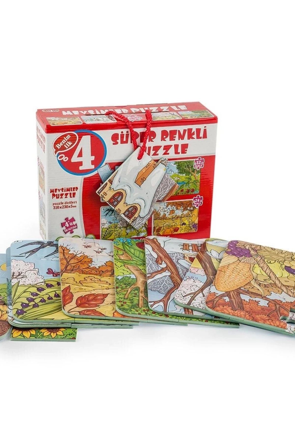 2488  MEVSİMLER SÜPER RENKLİ PUZZLE 4LÜ