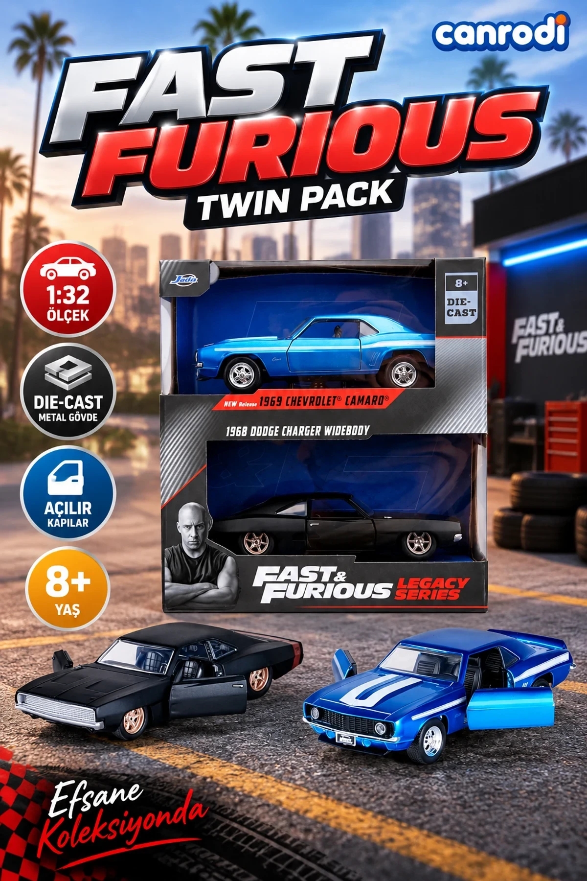 253202013 Fast Furious Twin Pack 1:32