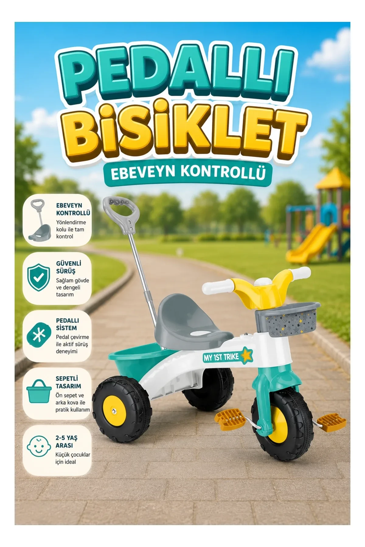 2604 Ebeveyn Kontrollü Pedallı Bisiklet -Dolu
