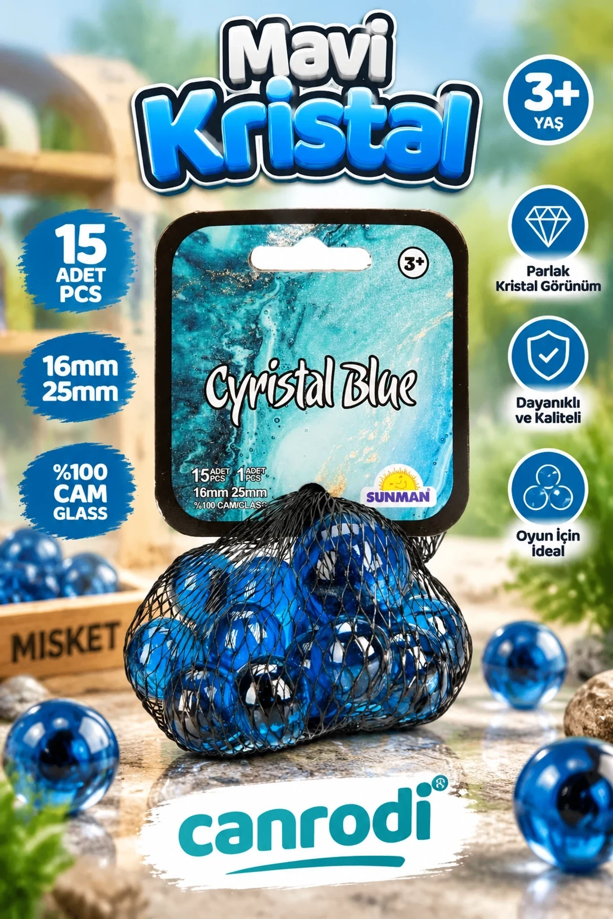 2997 Mavi Kristal Misket -canrodi