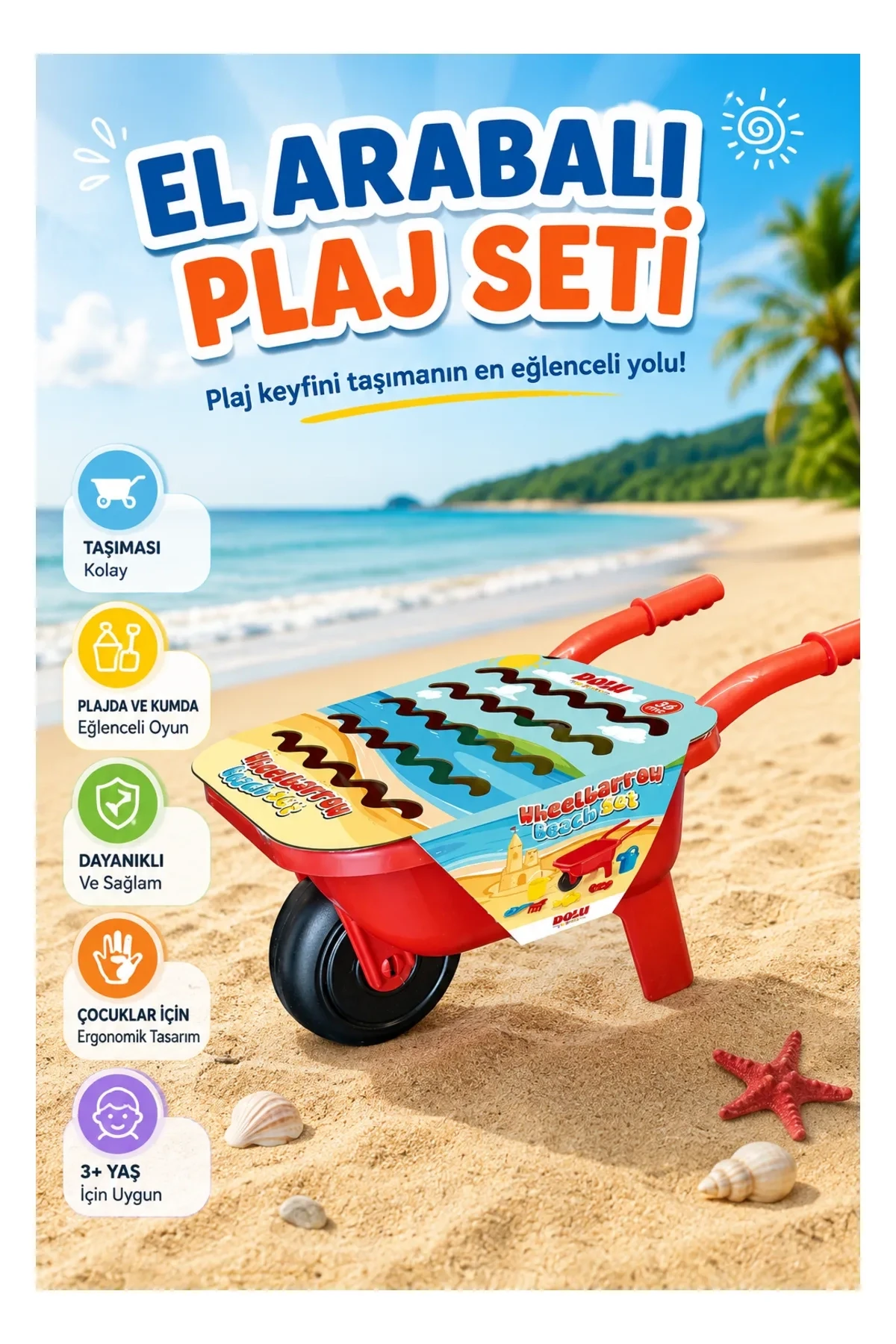 3033 El Arabalı Plaj Seti -Dolu