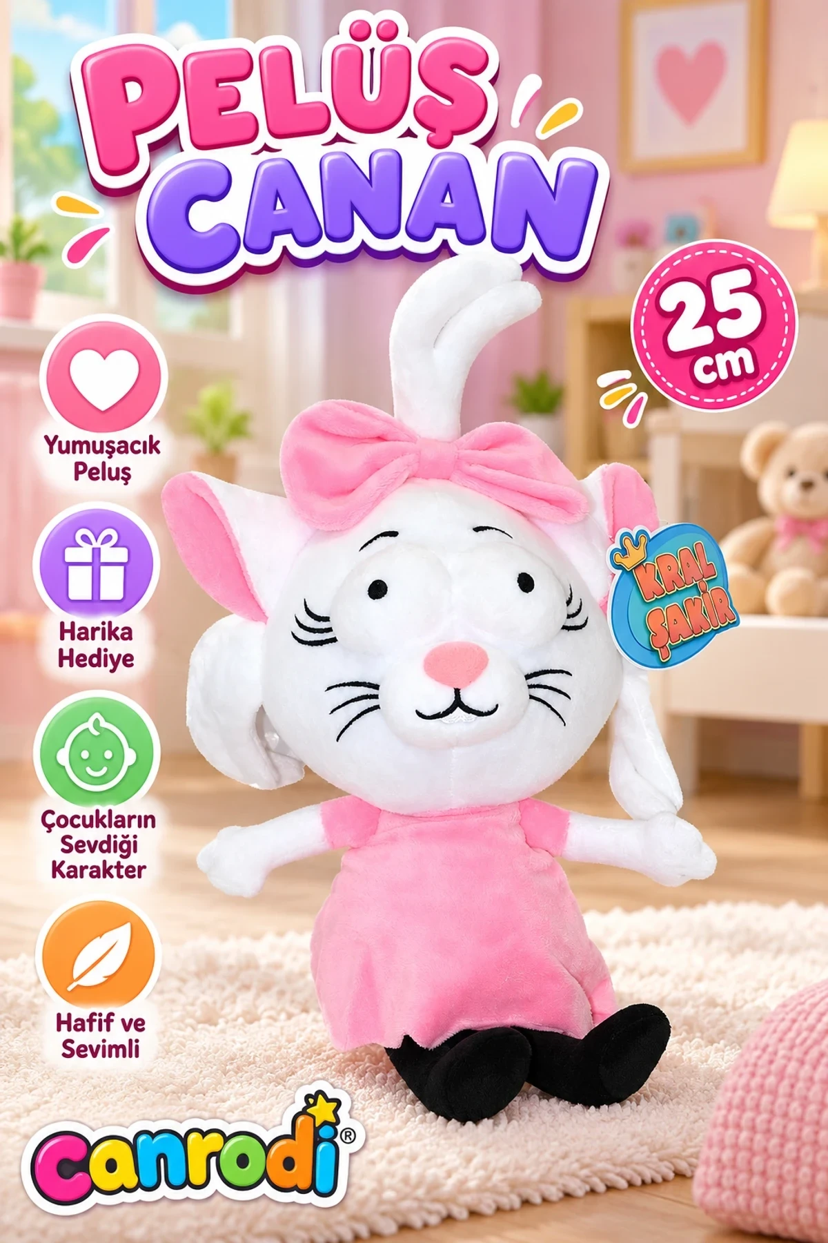 3108 Peluş Canan 25 cm -canrodi