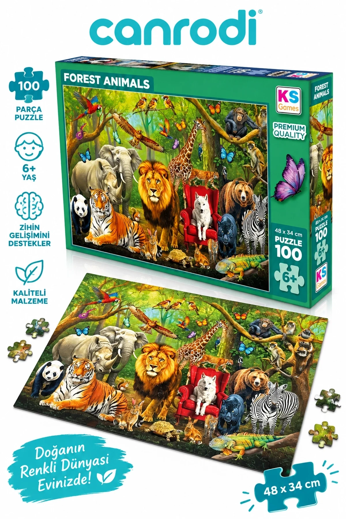 31504 FOREST ANIMALS 100 PARÇA PUZZLE