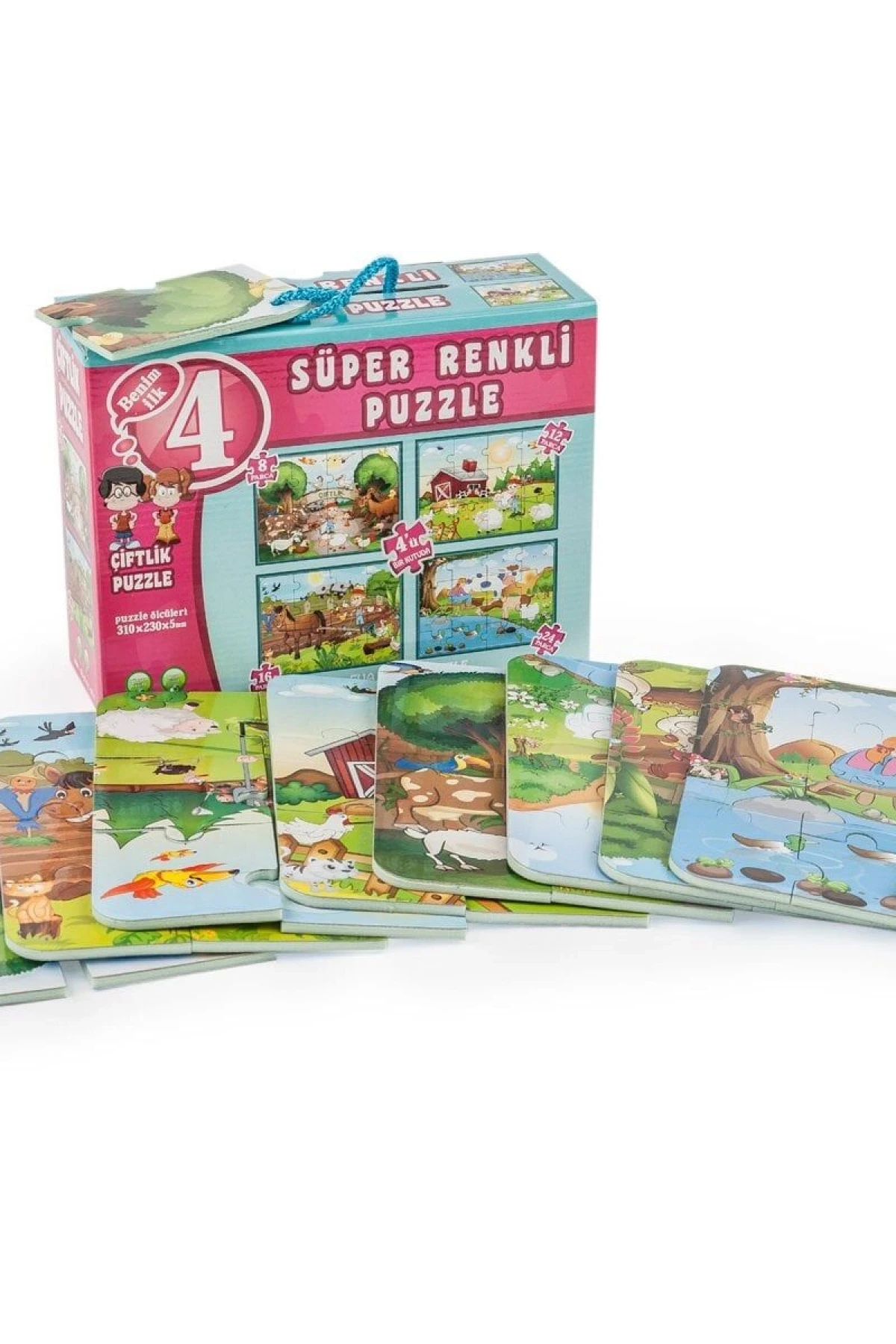 3222 ÇİFTLİK SÜPER RENKLİ PUZZLE 4LÜ