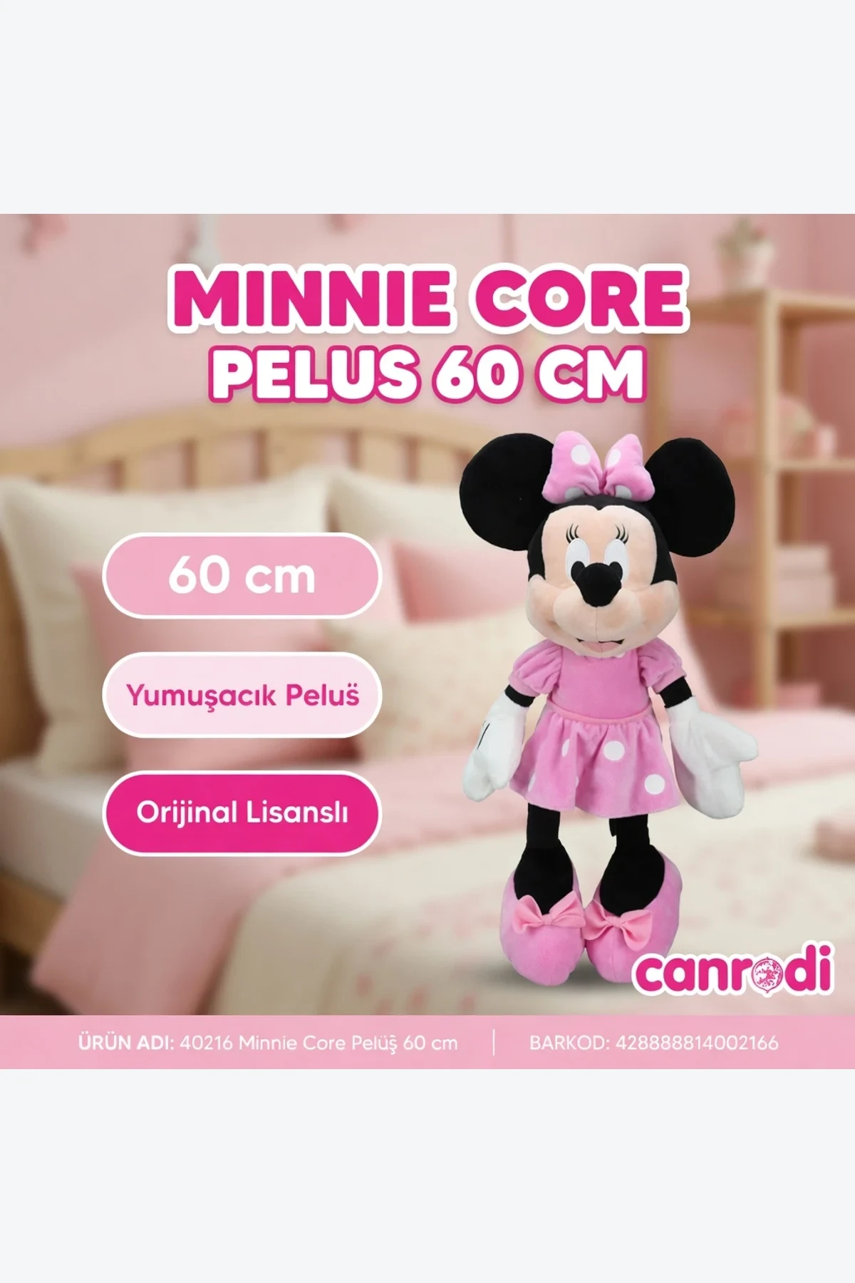 40216  Minnie Core Peluş 60 cm