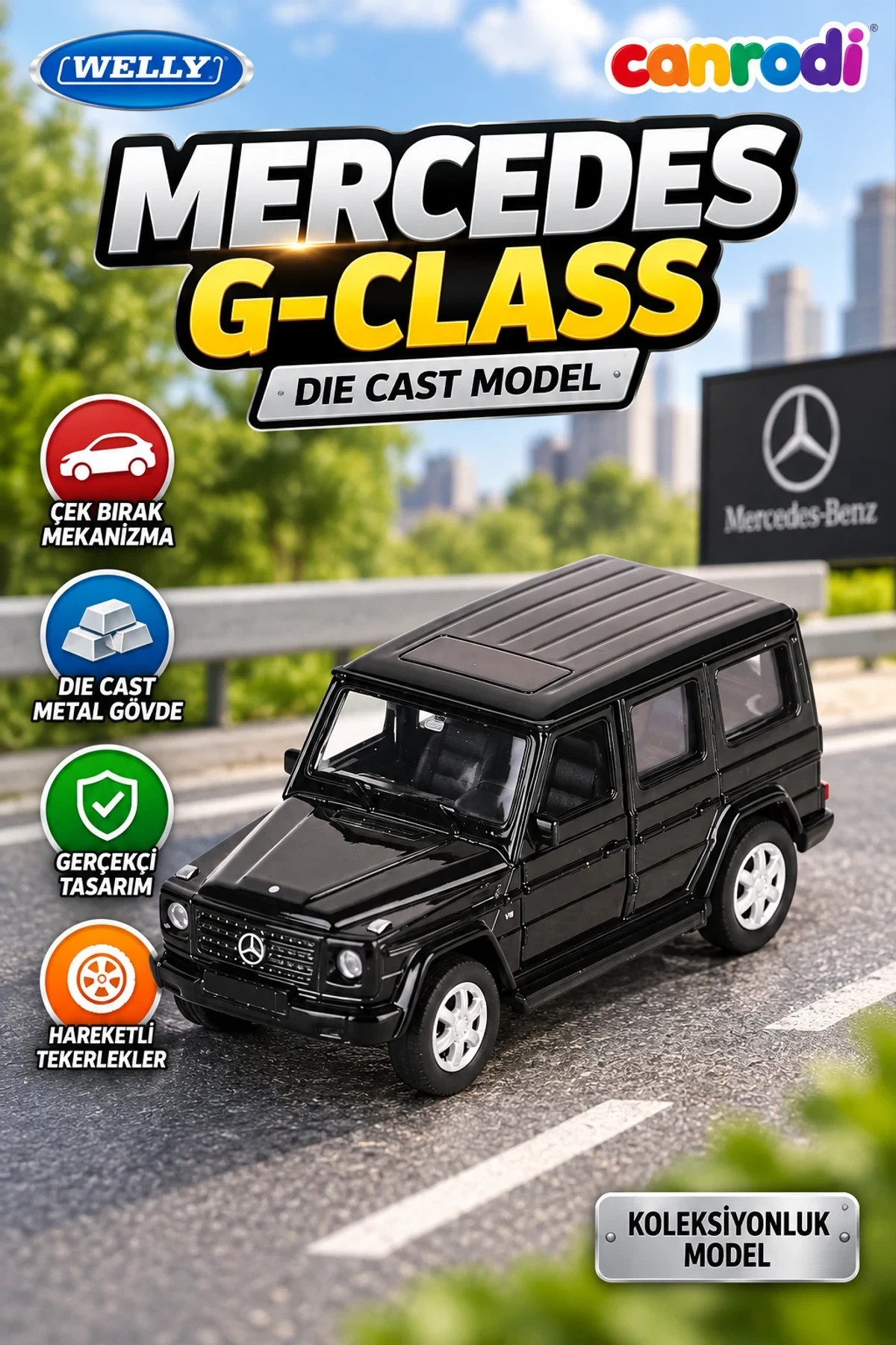 43689 WELLY DIE CASTT PULL BACK MERCEDES G-CLASS