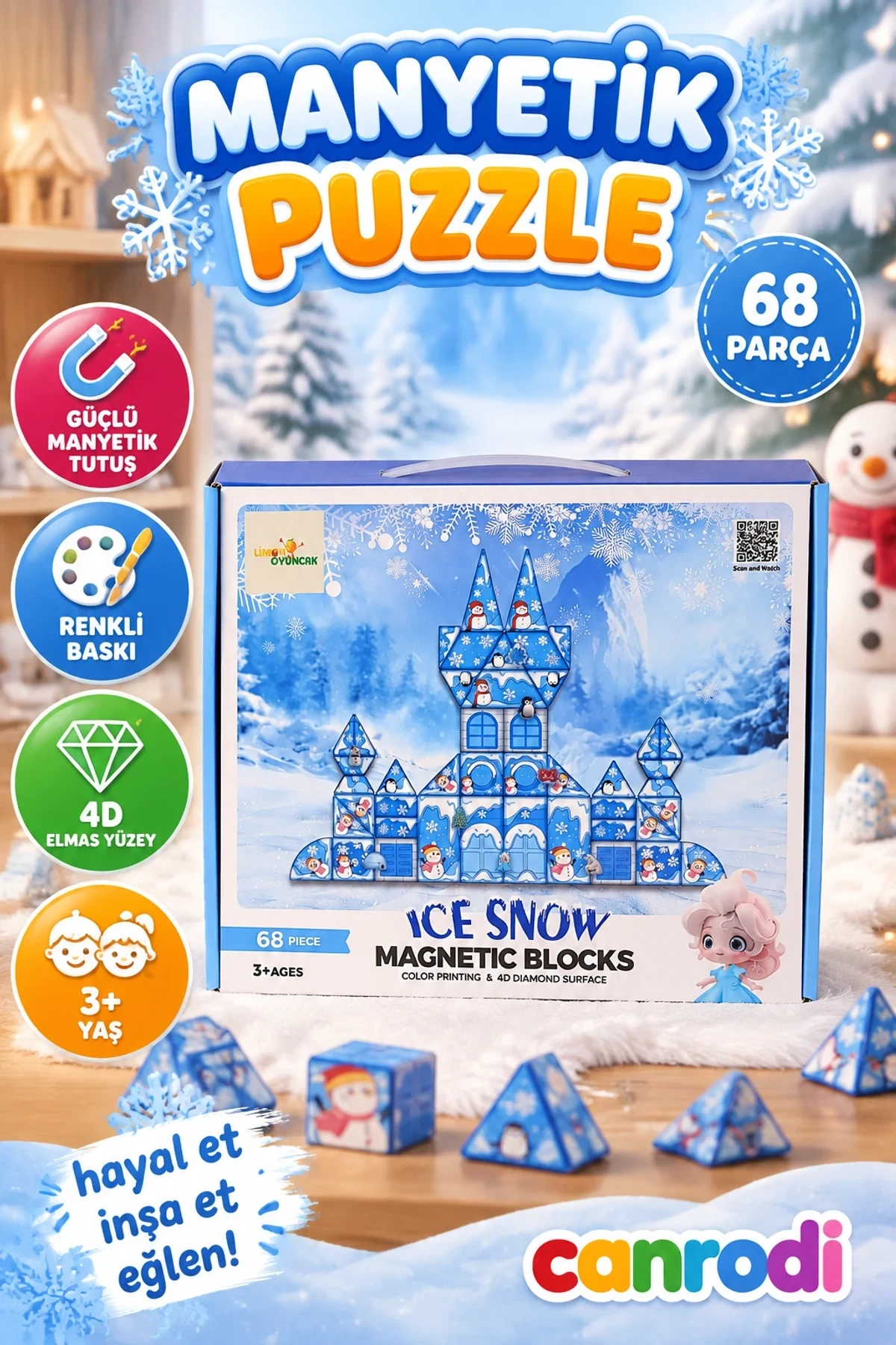 4404 MANYETİK PUZZLE 68 PARÇA