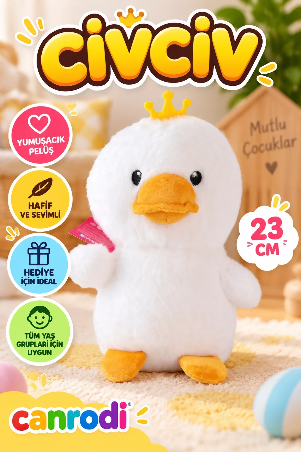 4510 CİVCİV 23 CM BEYAZ