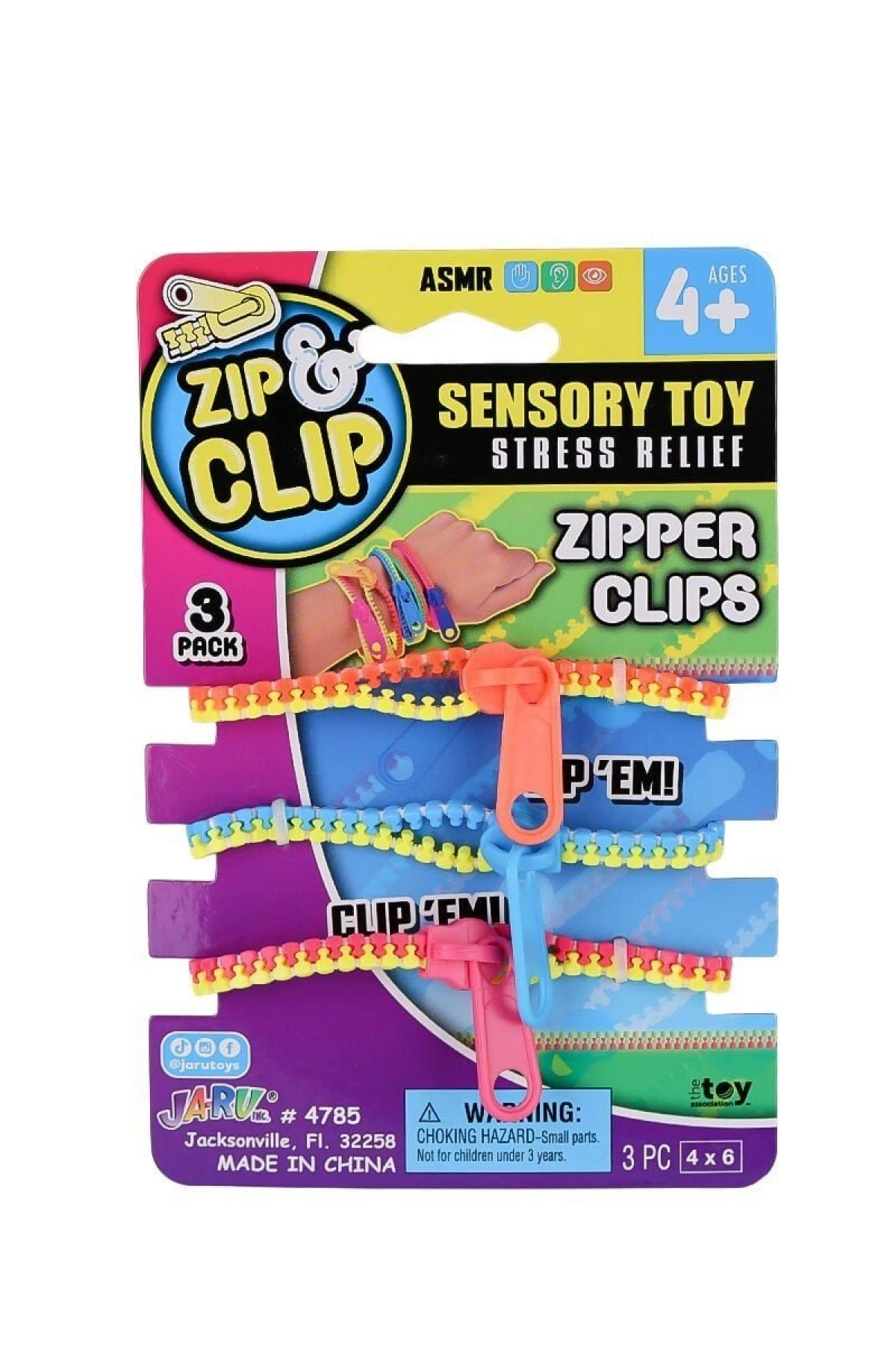4785 Zıp Clip Zipper Clips 3lü -Sunman