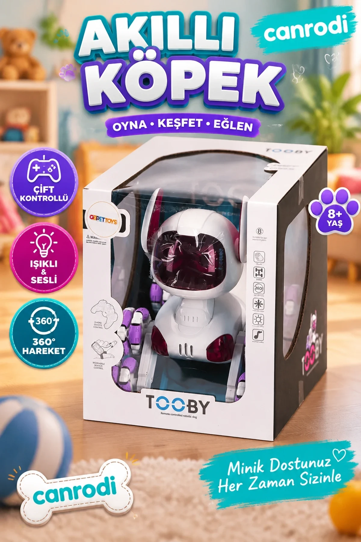 4D-Y9 2 4G ÇİFT KONTROLLÜ AKILLI KÖPEK