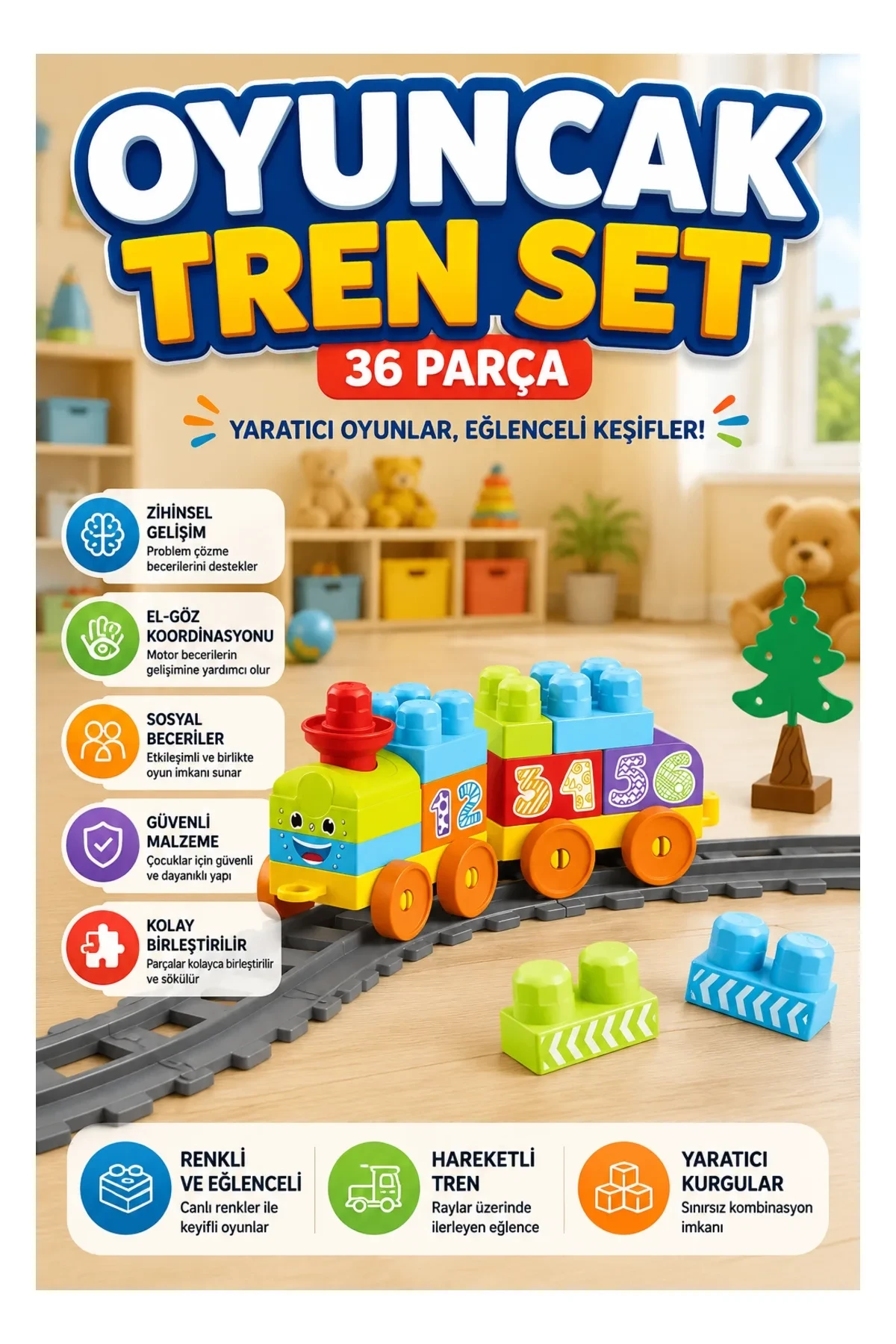 5220 OYUNCAK TREN SET 36 PARÇA