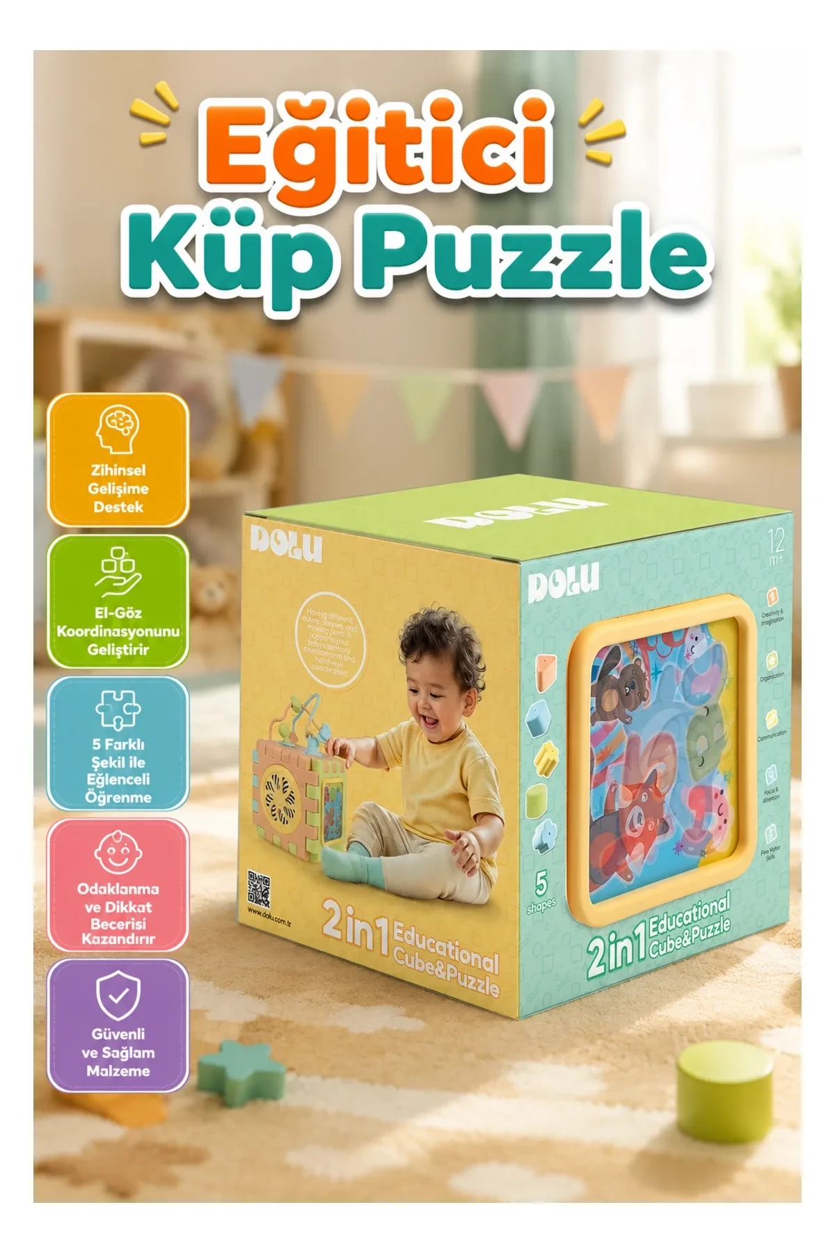 5292 OYUNCAK EDUCATIONAL CUBE PUZZLE