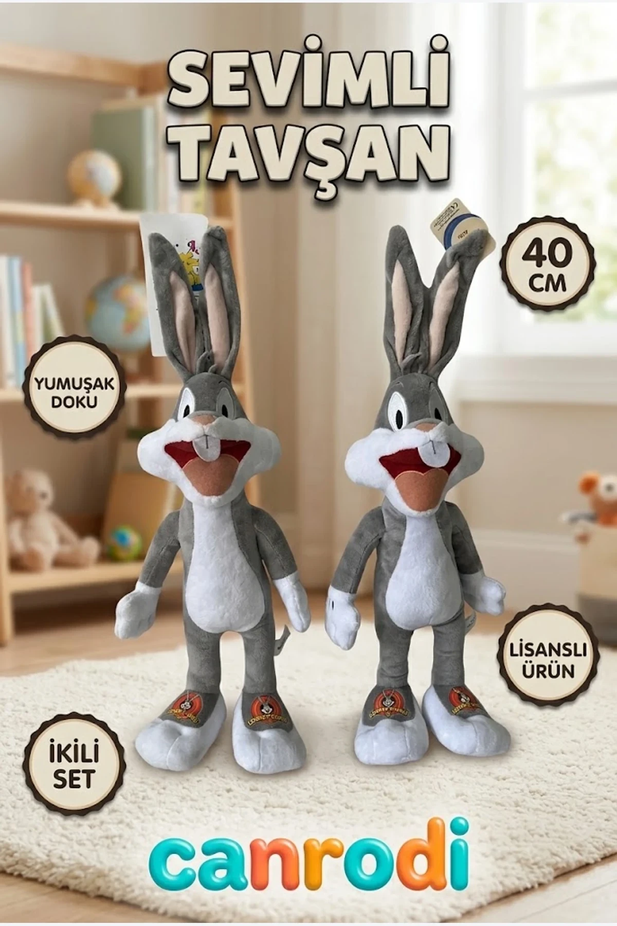 5780 SUN-ANB-PELUŞ BUGS BUNNY 40CM 5R LT