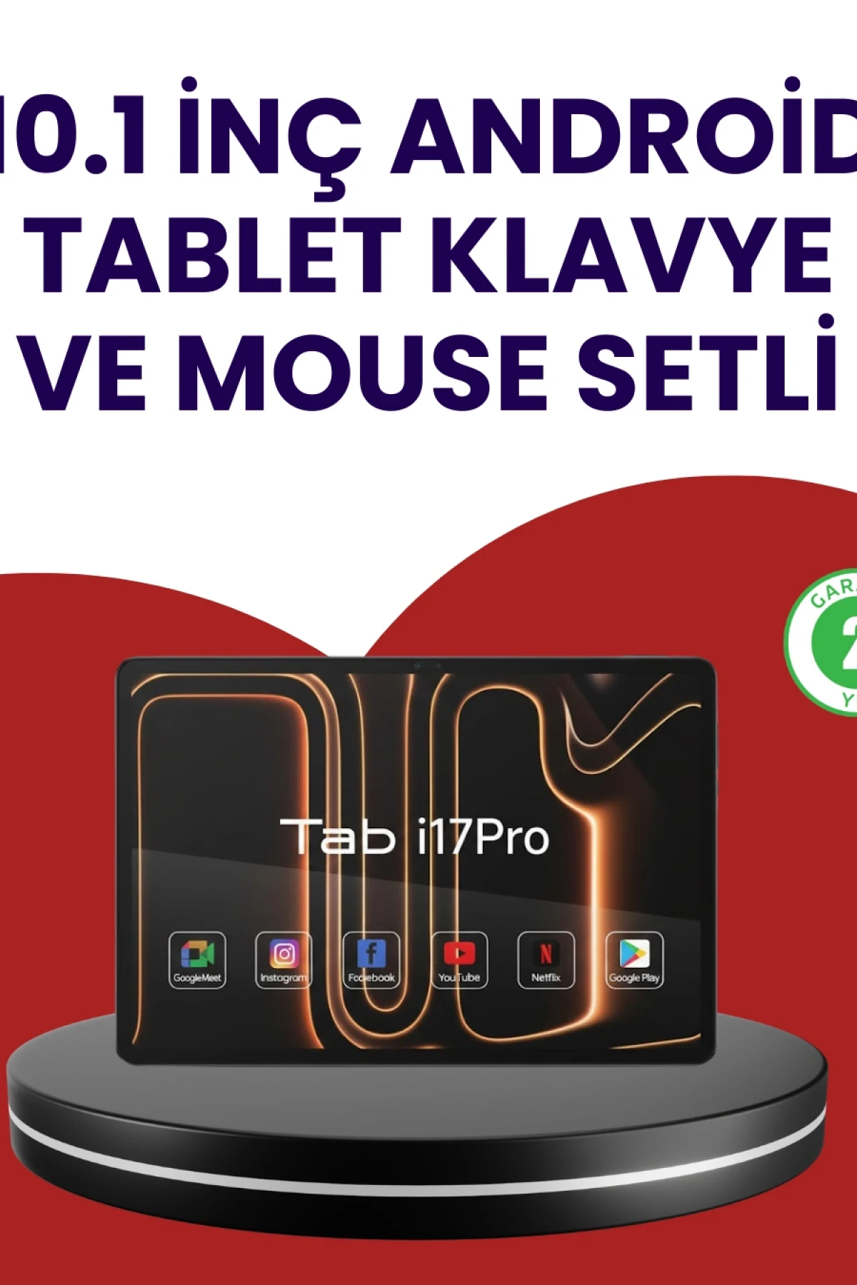 10.1 İnç 5G Android Tablet Seti 16GB RAM 1TB Hafıza – Klavye Mouse ve Kalemli